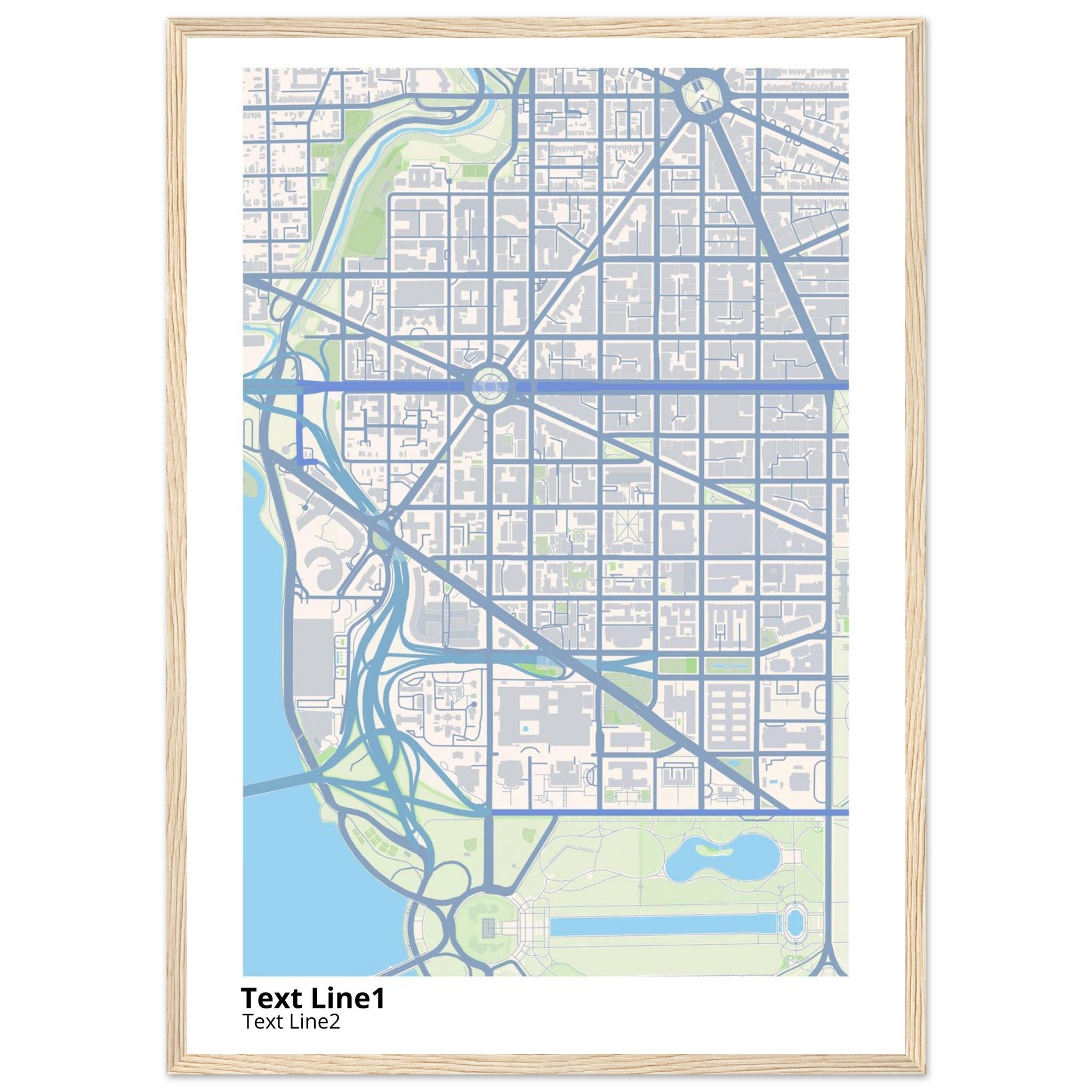 george washington university campus map poster