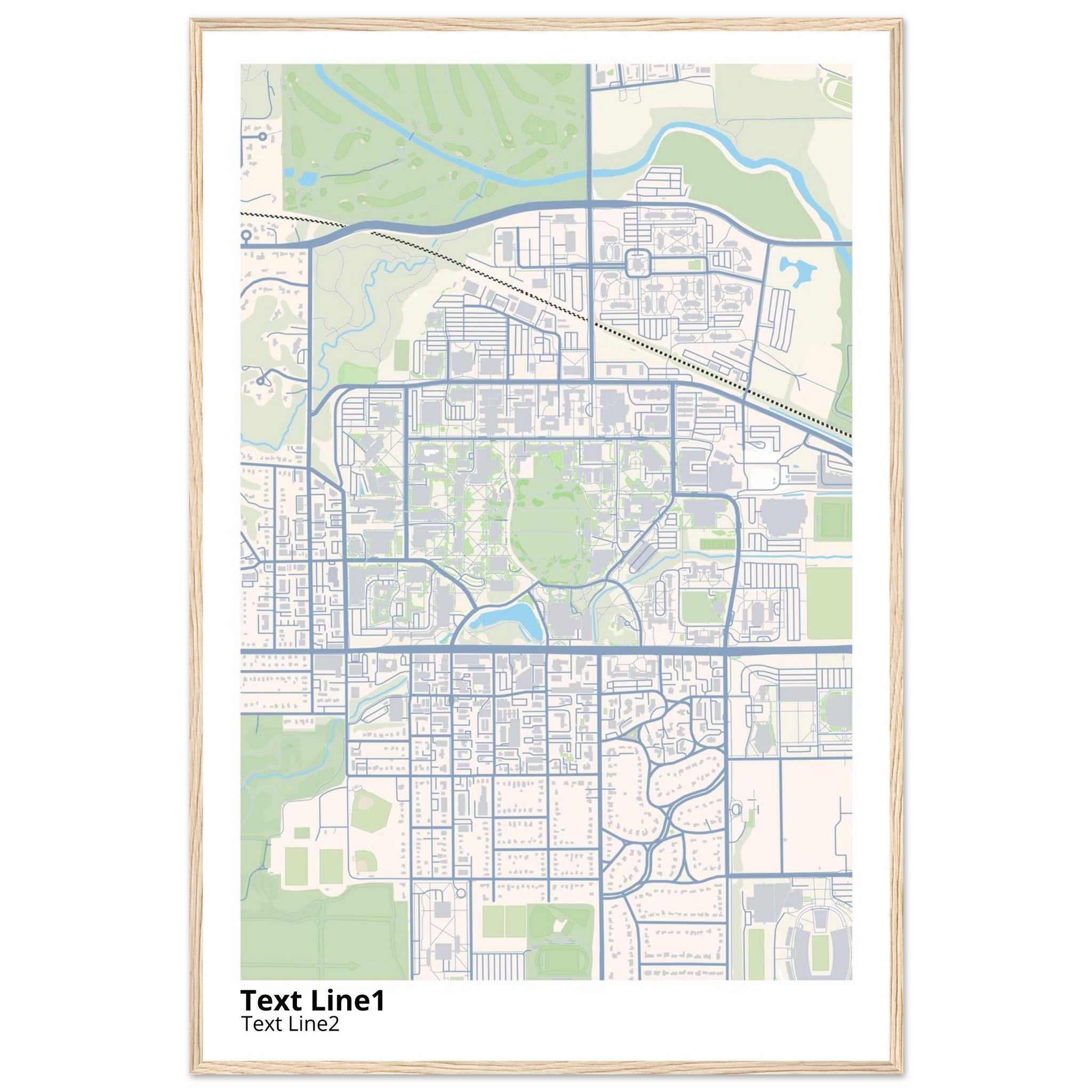 iowa state university campus map poster