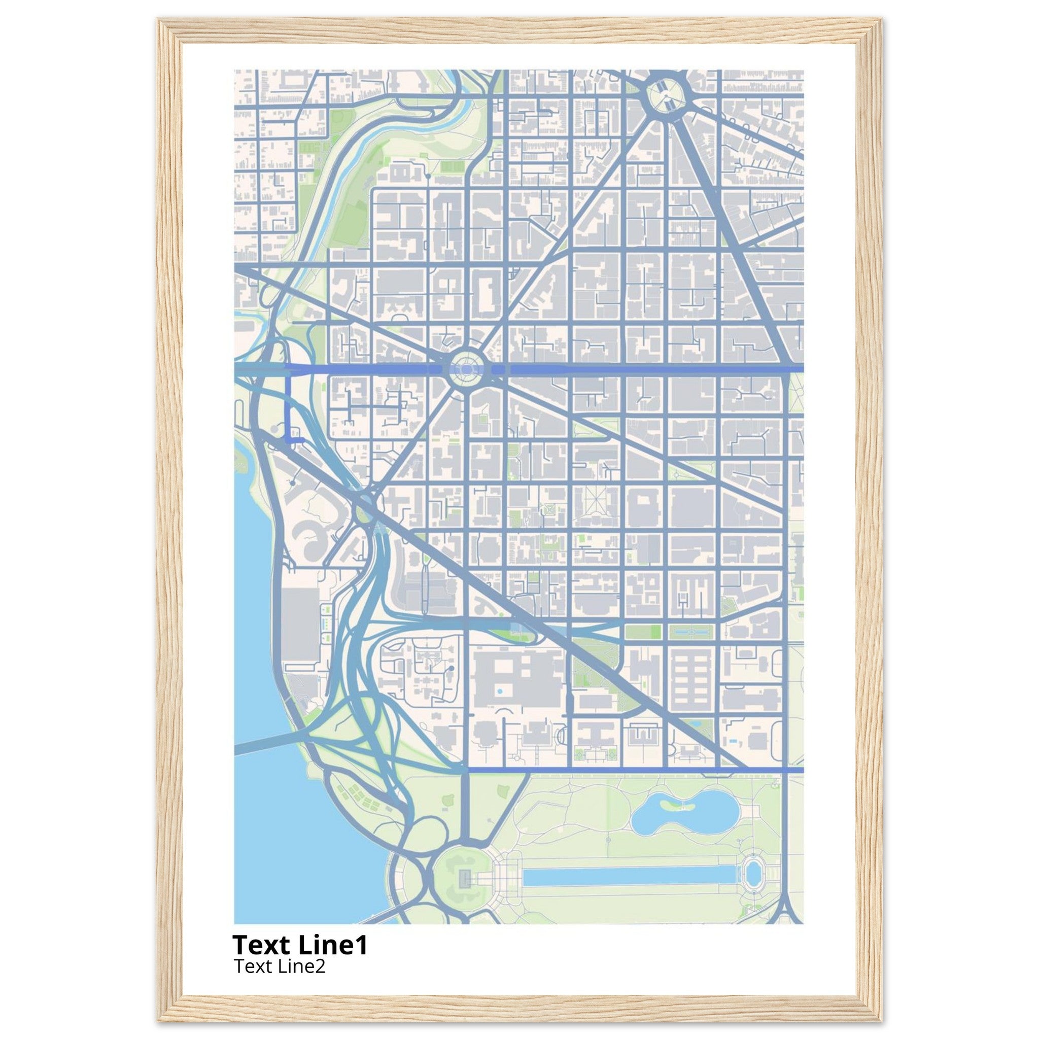 george washington university campus map poster