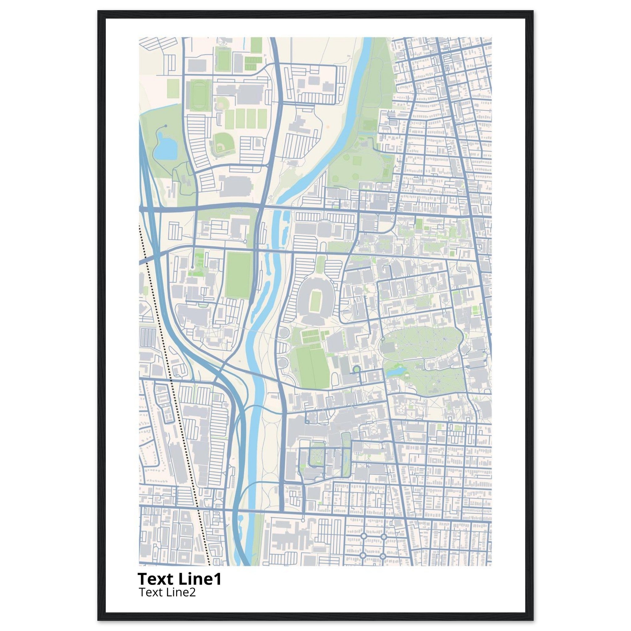 Ohio State University (Main Site) Campus Map Poster | Graduation Gift - Ink And Atlas