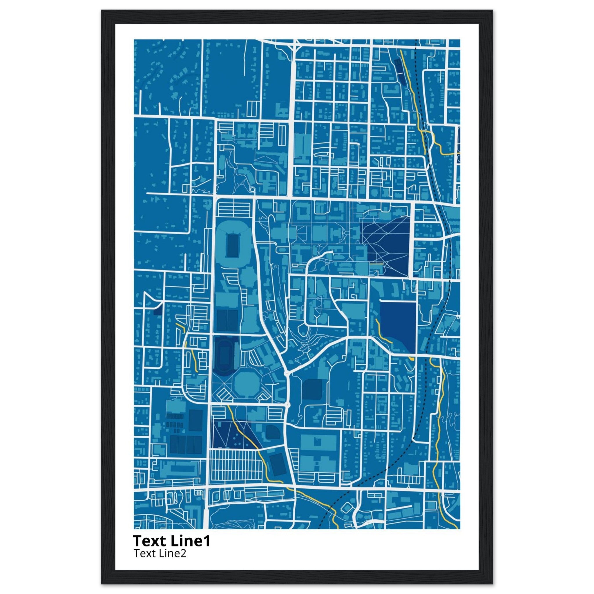university of arkansas campus map poster