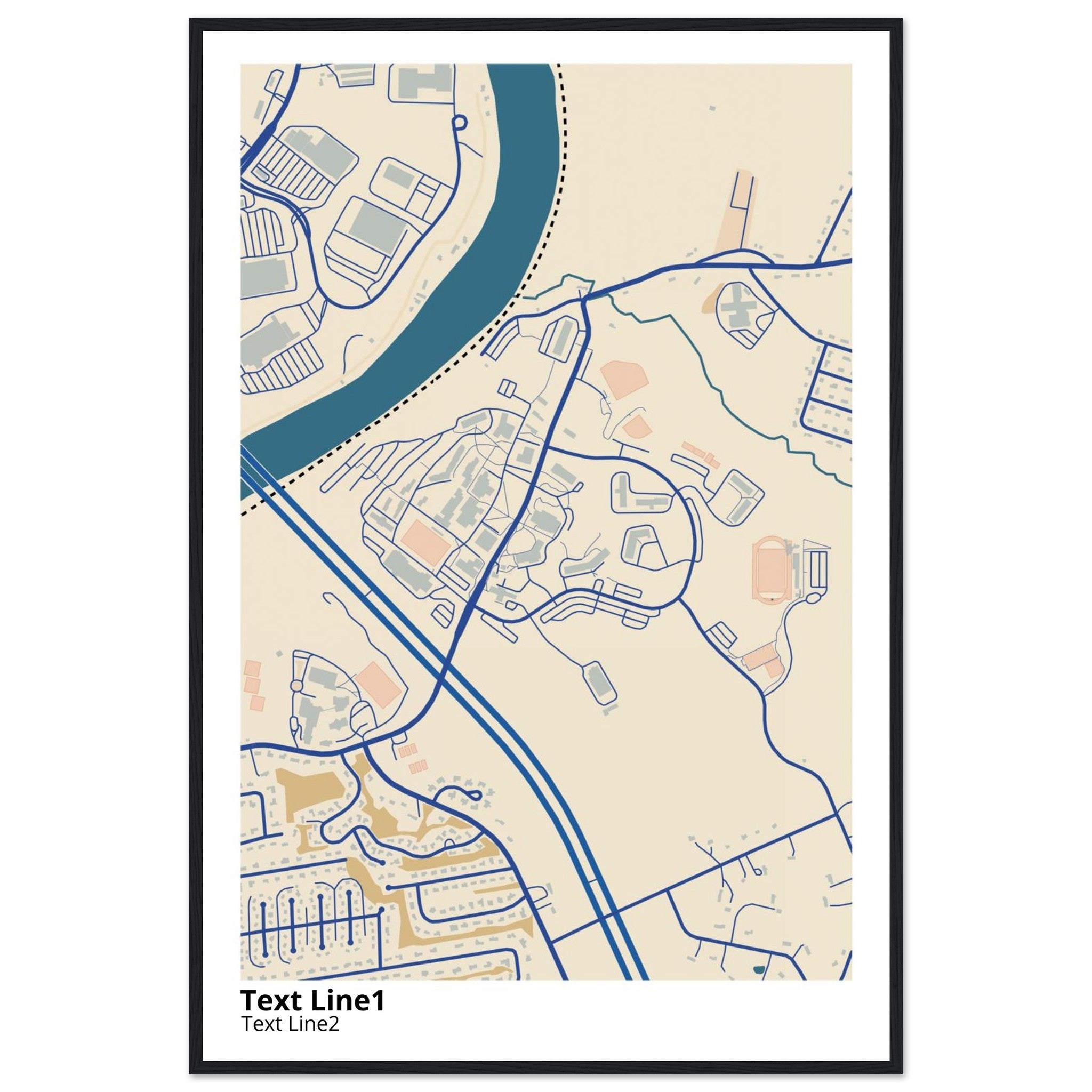 southern new hampshire university campus map poster