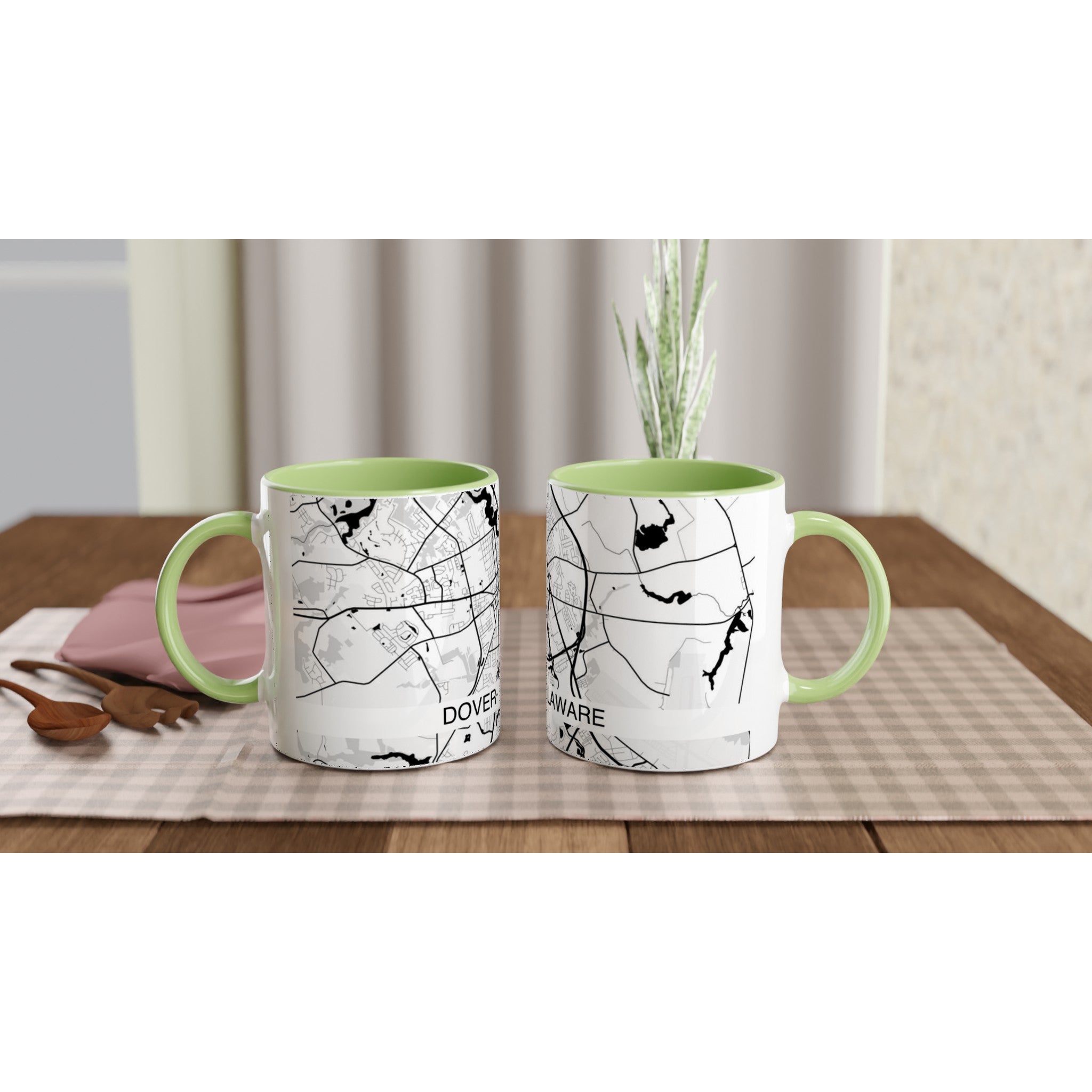 dover delaware modern city map mug 11oz
