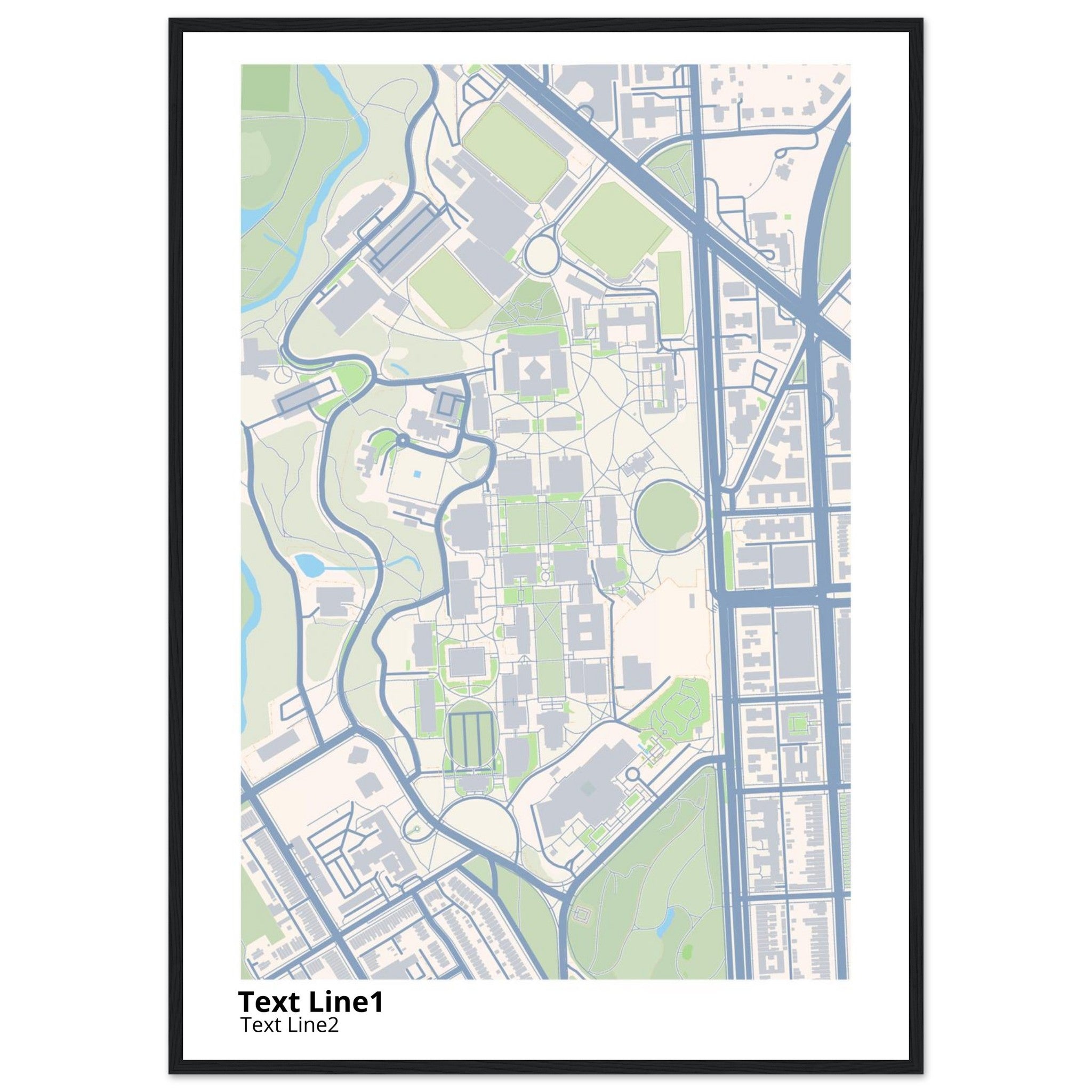 johns hopkins university campus map poster