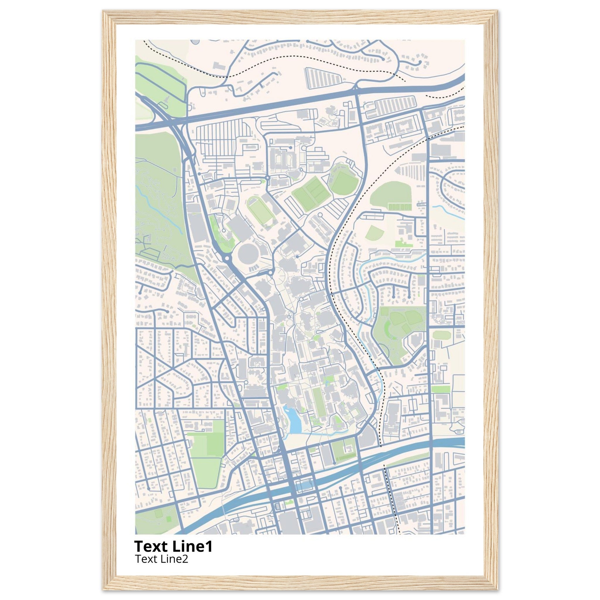 university of nevada reno campus map poster