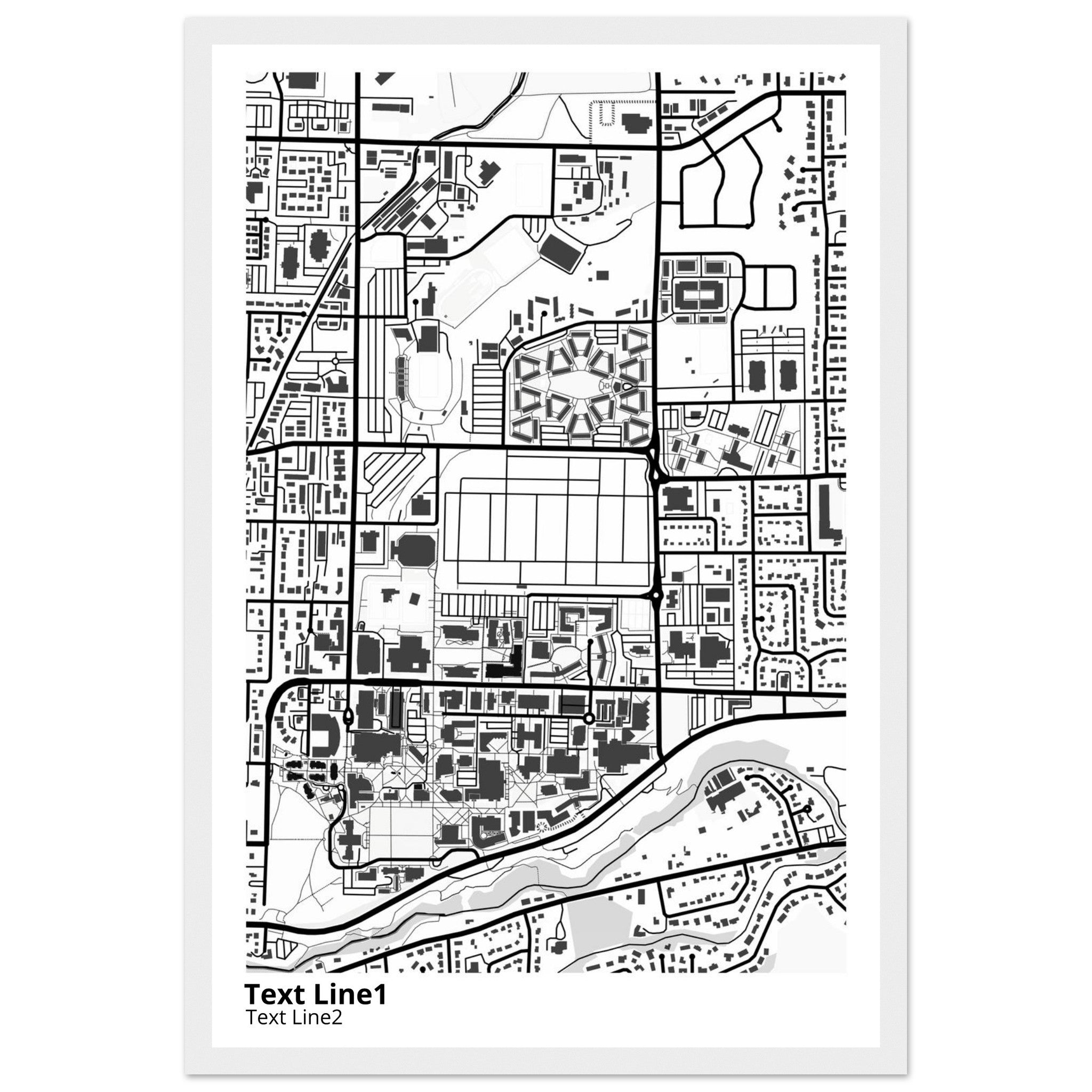 Utah State University Campus Map Poster | Graduation Gift - Ink And Atlas