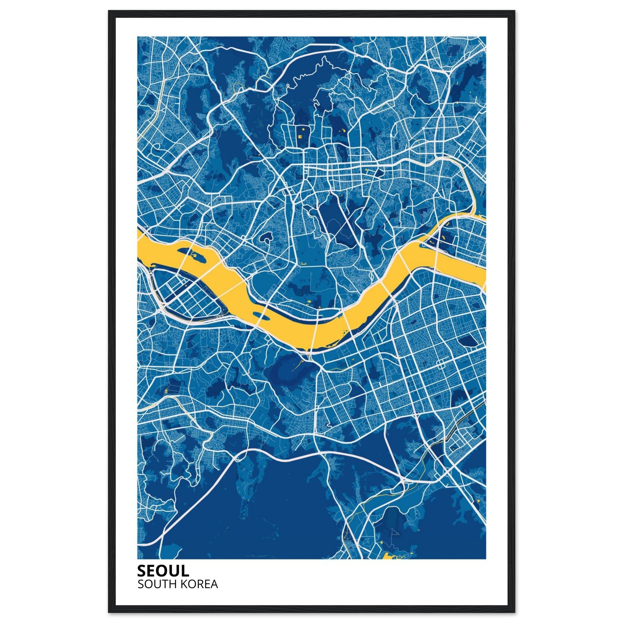 Seoul South Korea City Map Poster | Custom Map Art Print - Ink And Atlas
