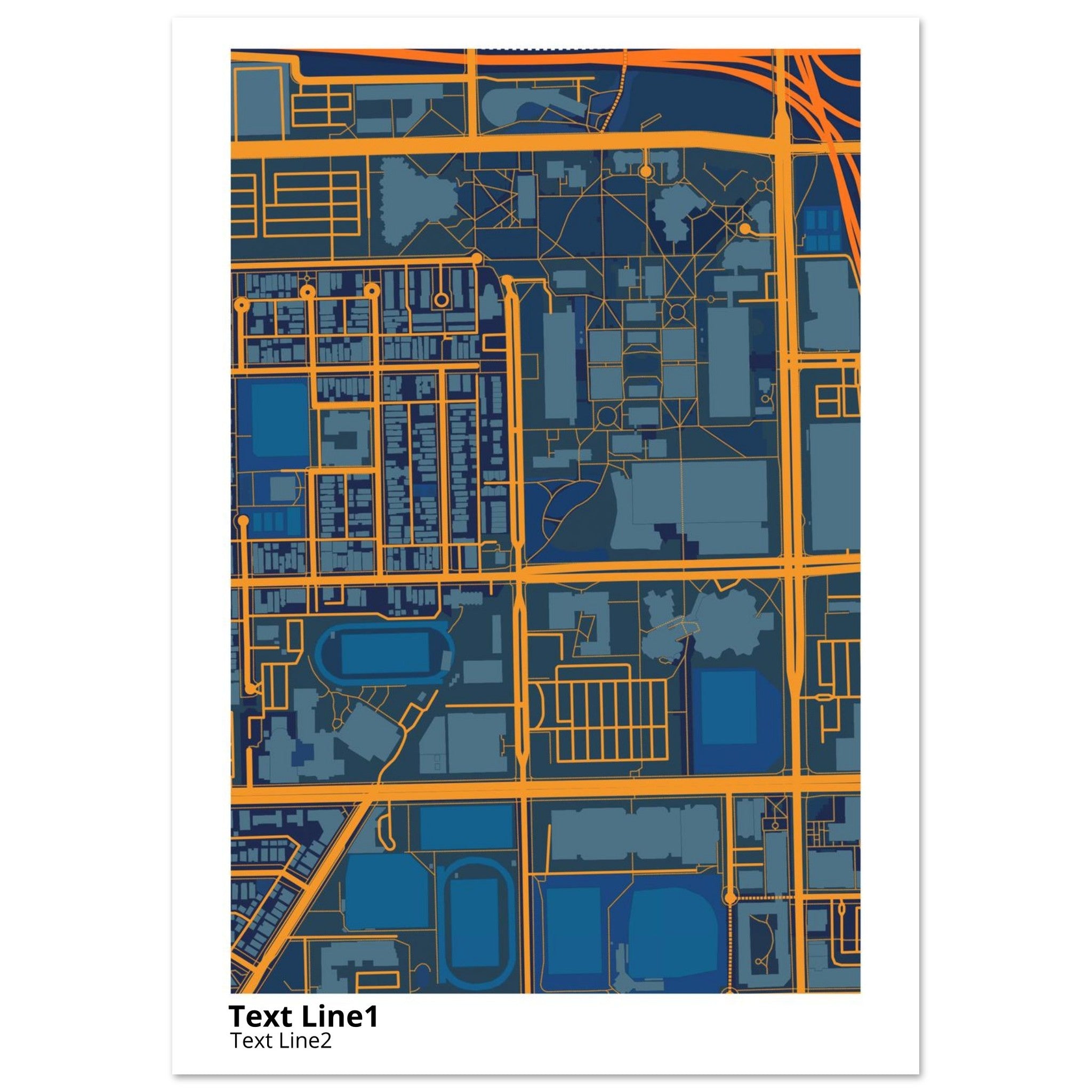 university of illinois chicago campus map poster