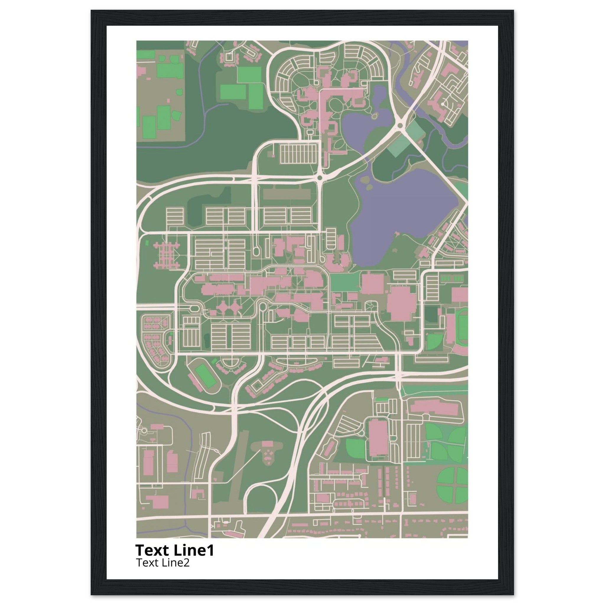 university at buffalo campus map poster
