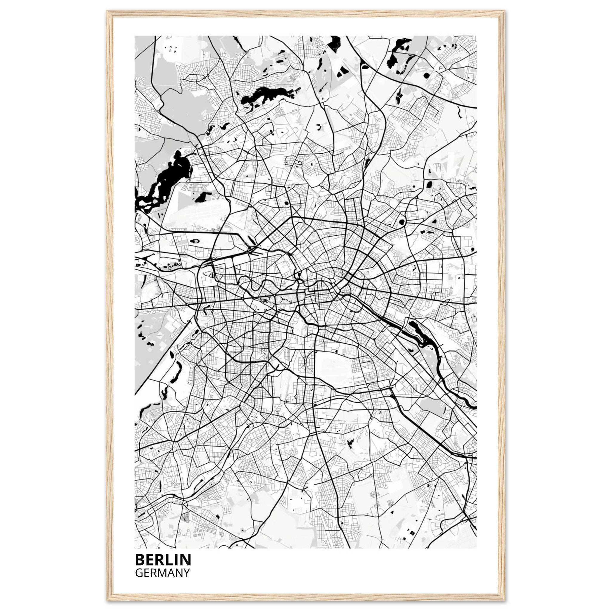 Berlin Germany City Map Poster | Custom Map Art Print - Ink And Atlas
