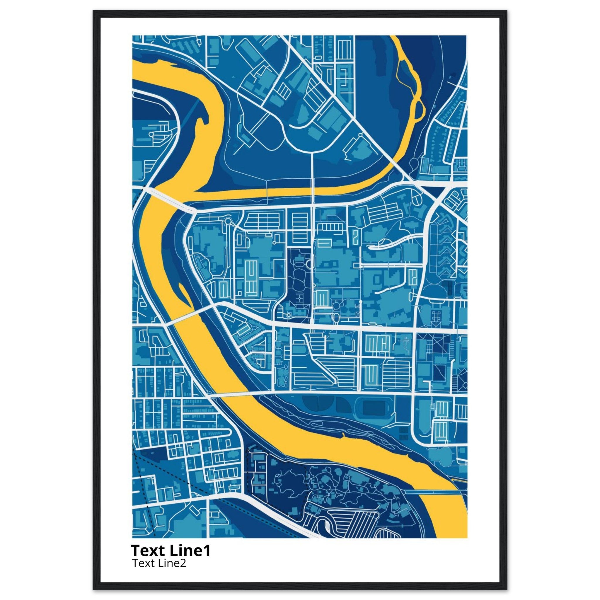 indiana university indianapolis campus map poster