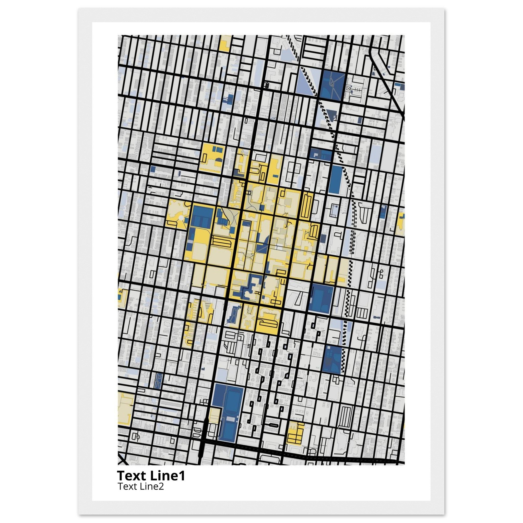 Temple University Pennsylvania Campus Map Poster | Graduation Gift - Ink And Atlas
