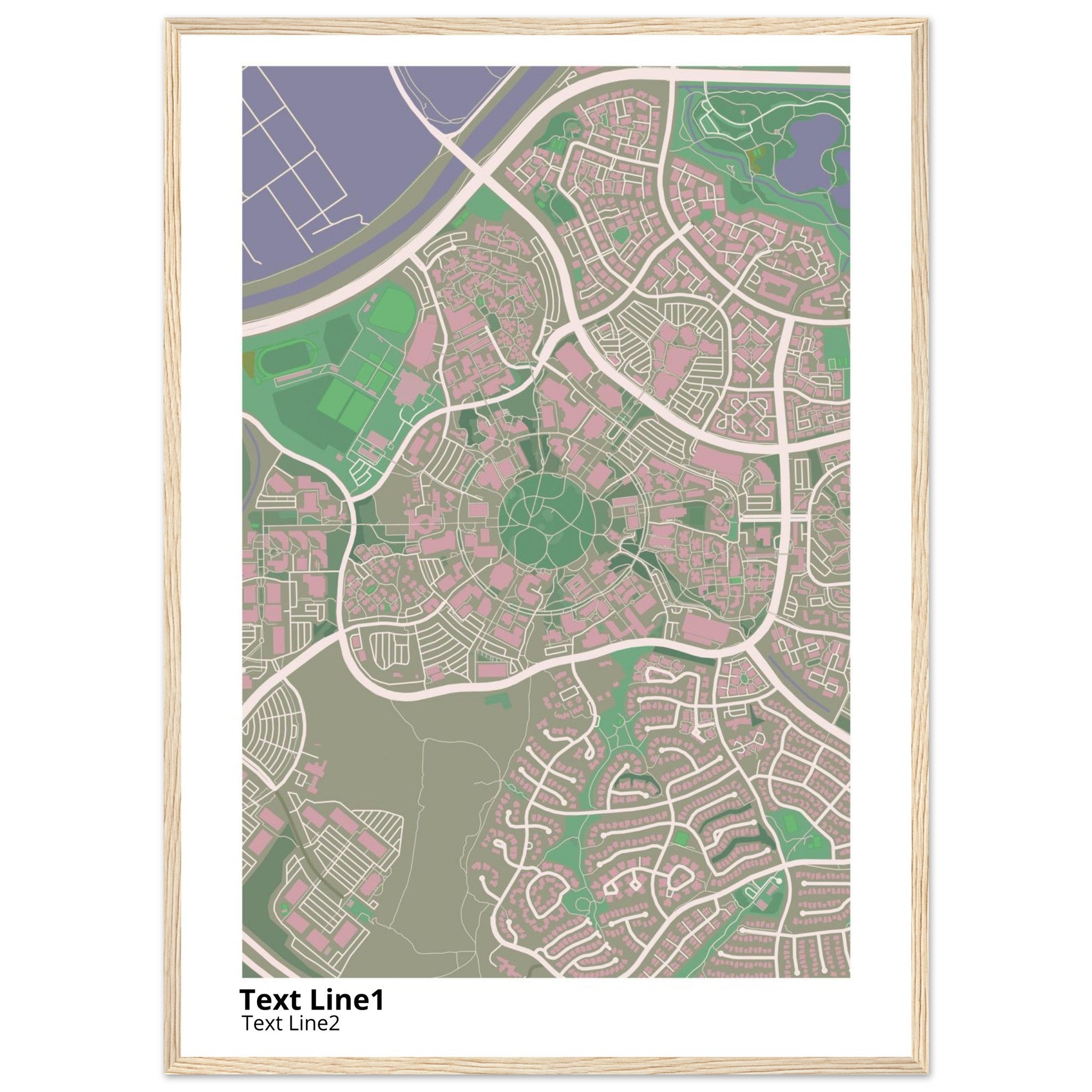 university of california irvine campus map poster