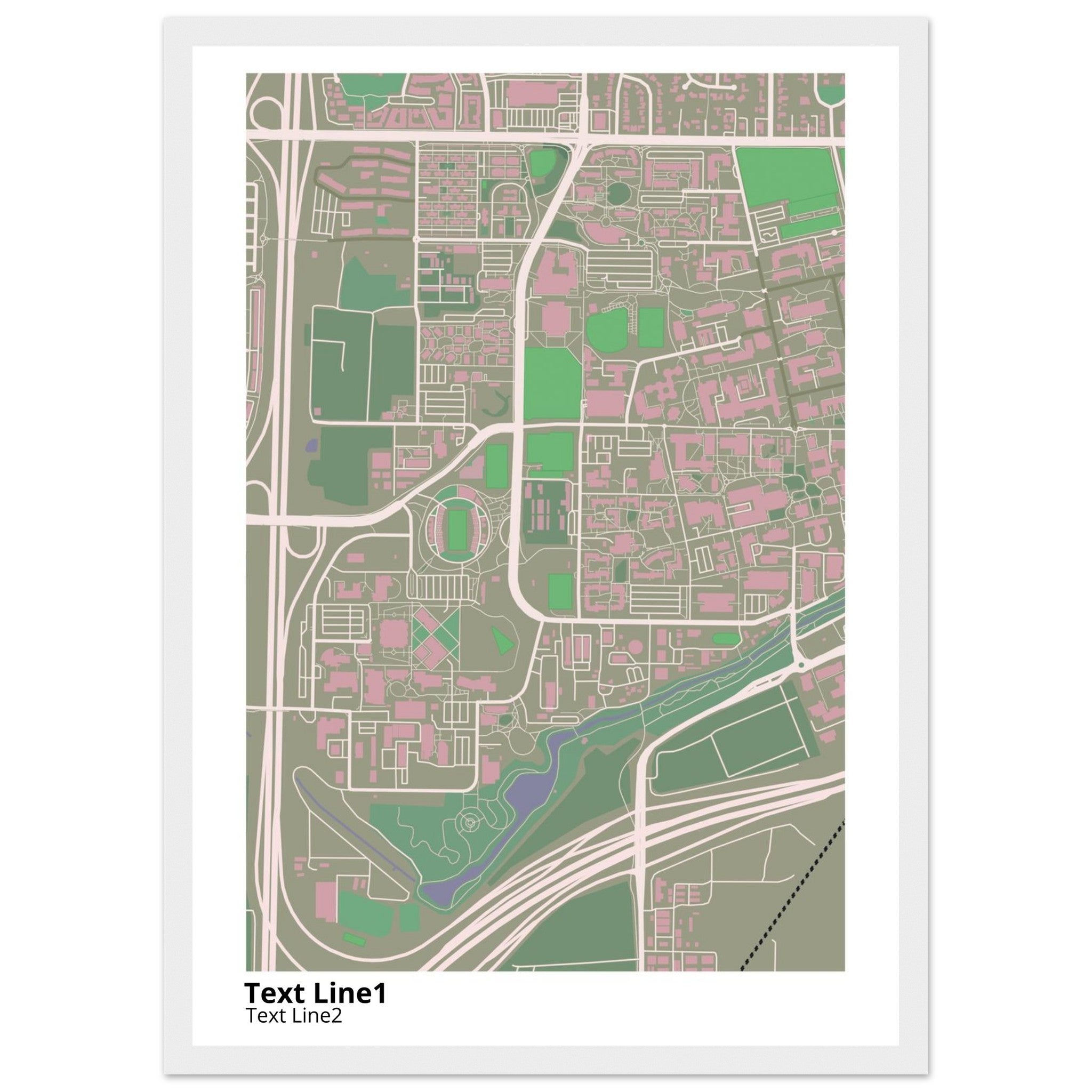 university of california davis campus map poster