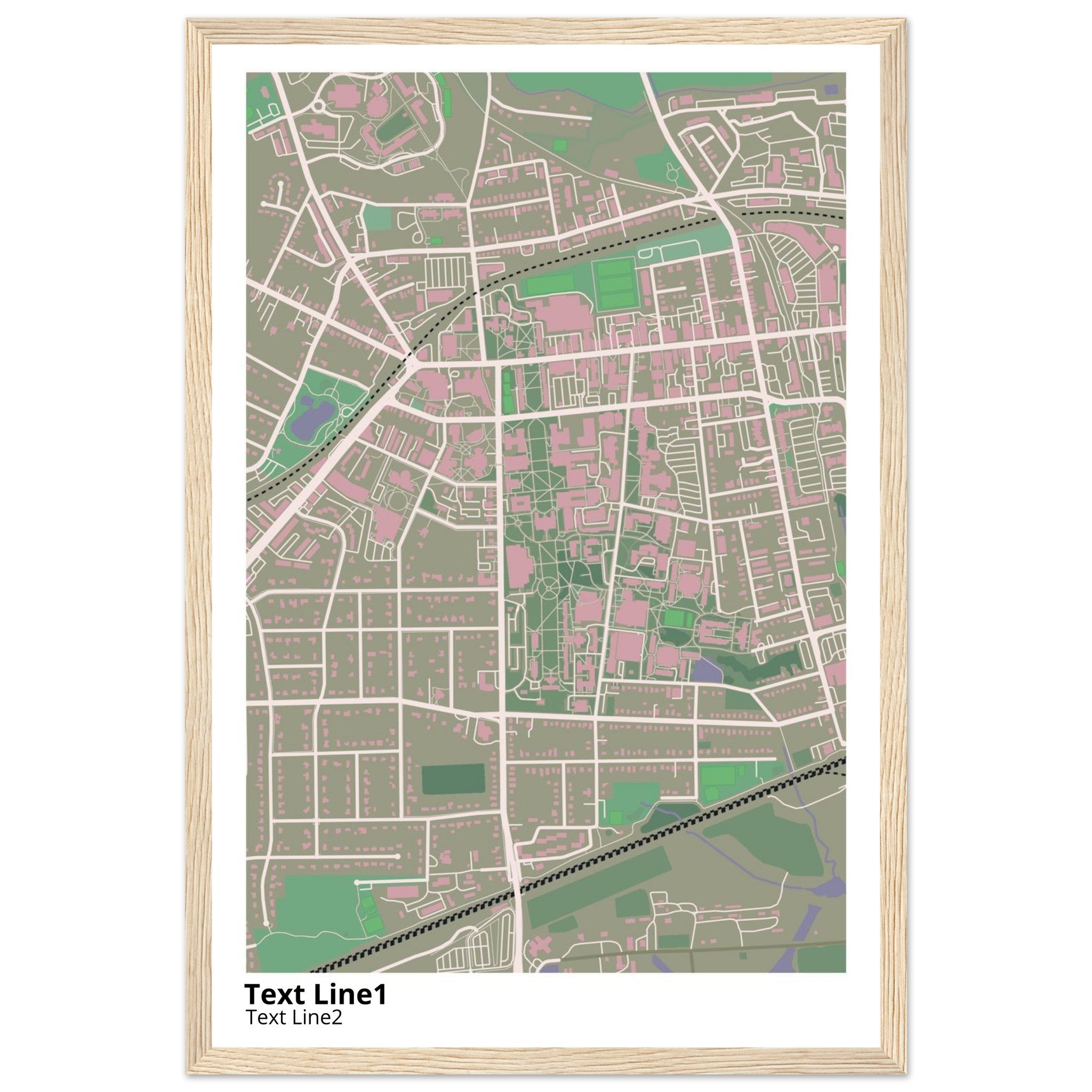 university of delaware campus map poster