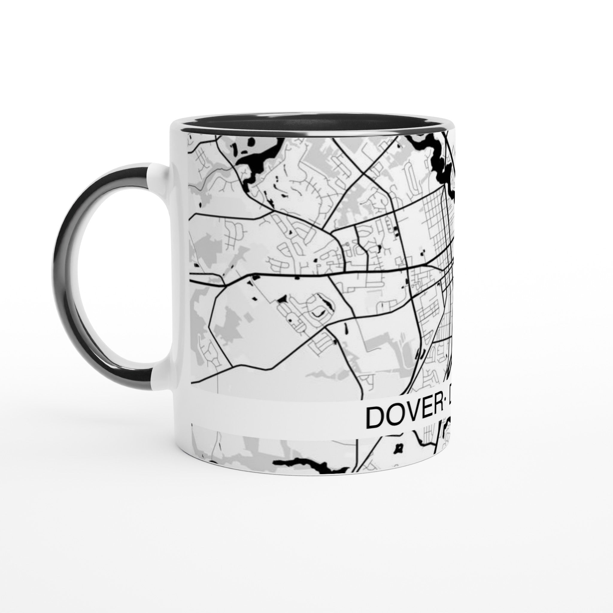 dover delaware modern city map mug 11oz