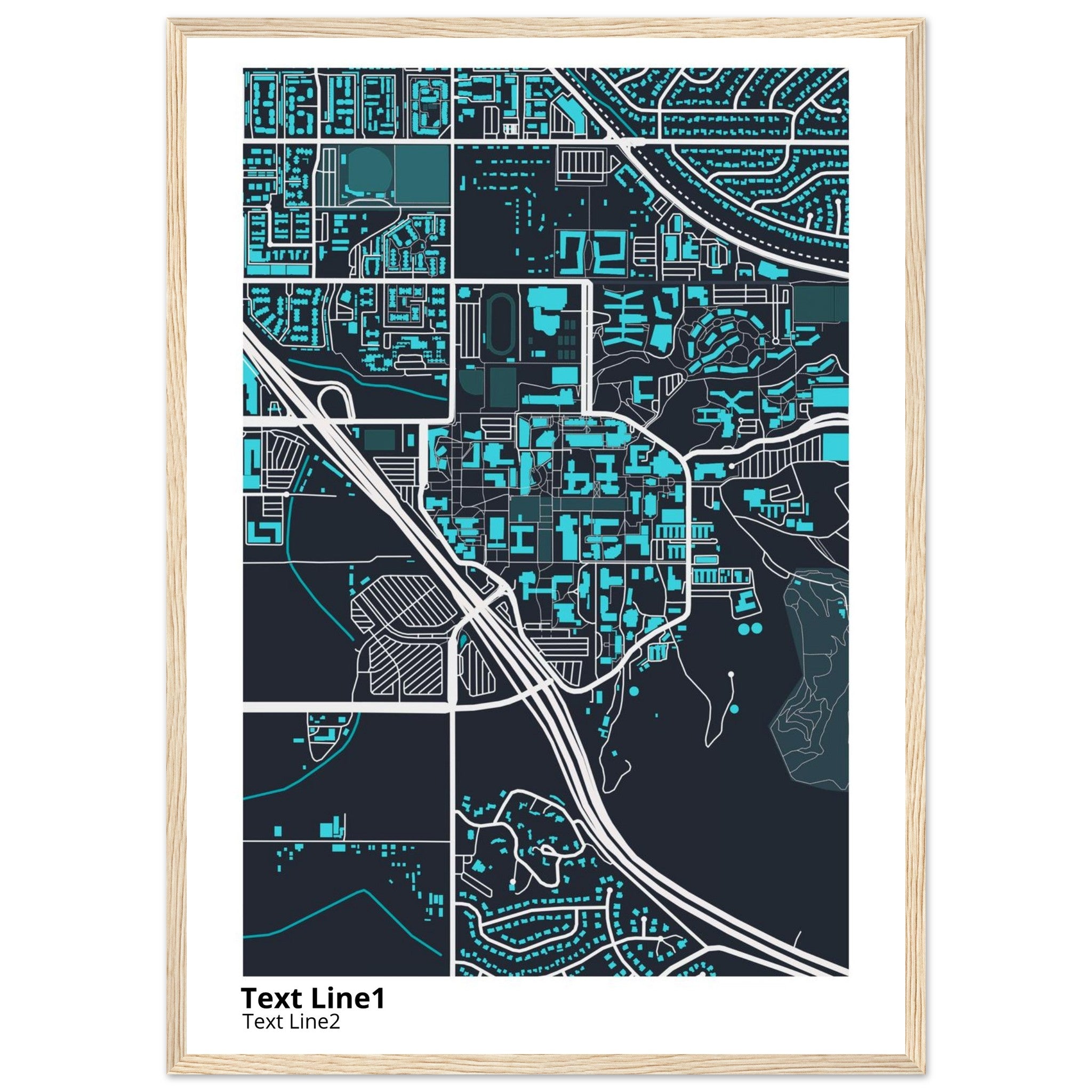 university of california riverside campus map poster