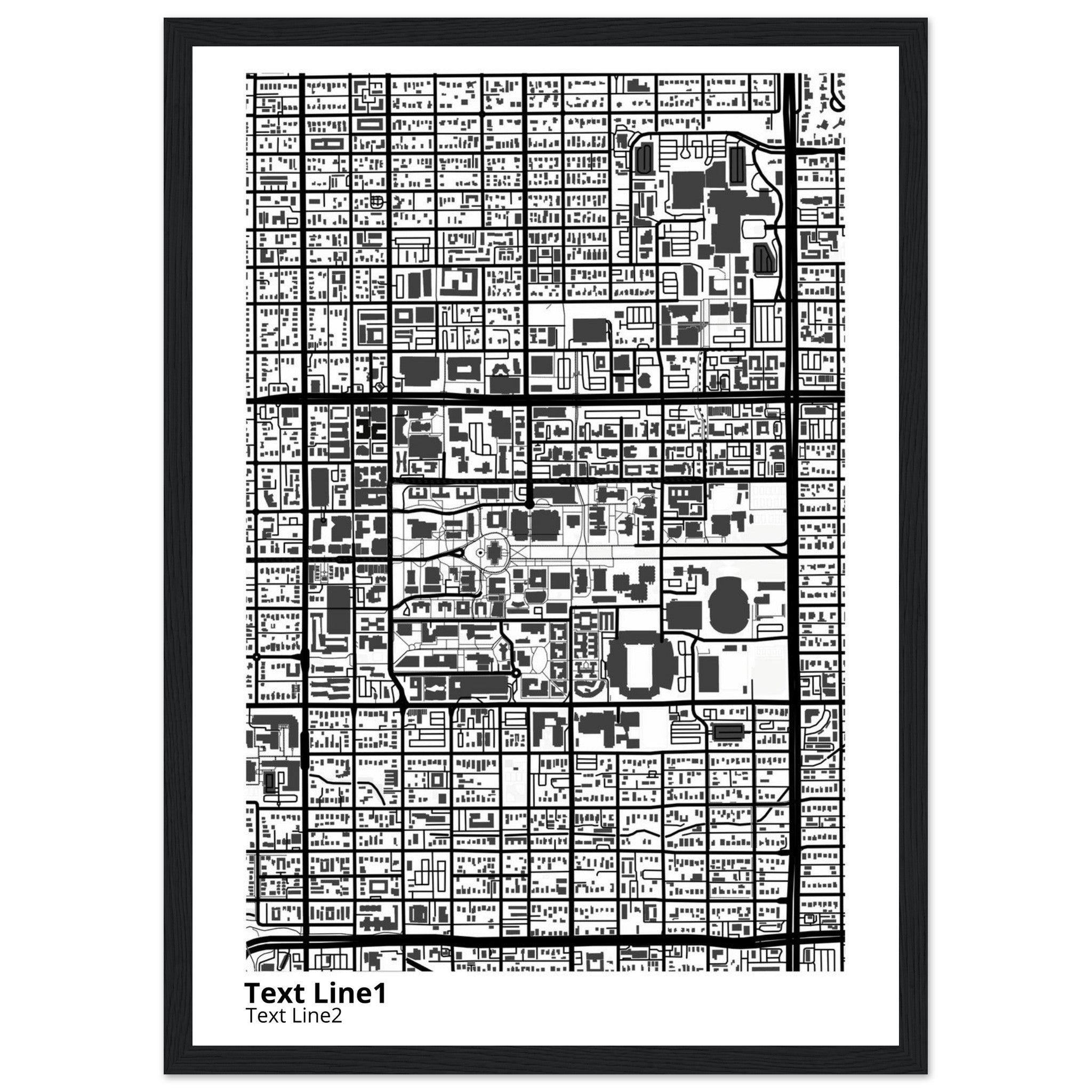 university of arizona campus map poster