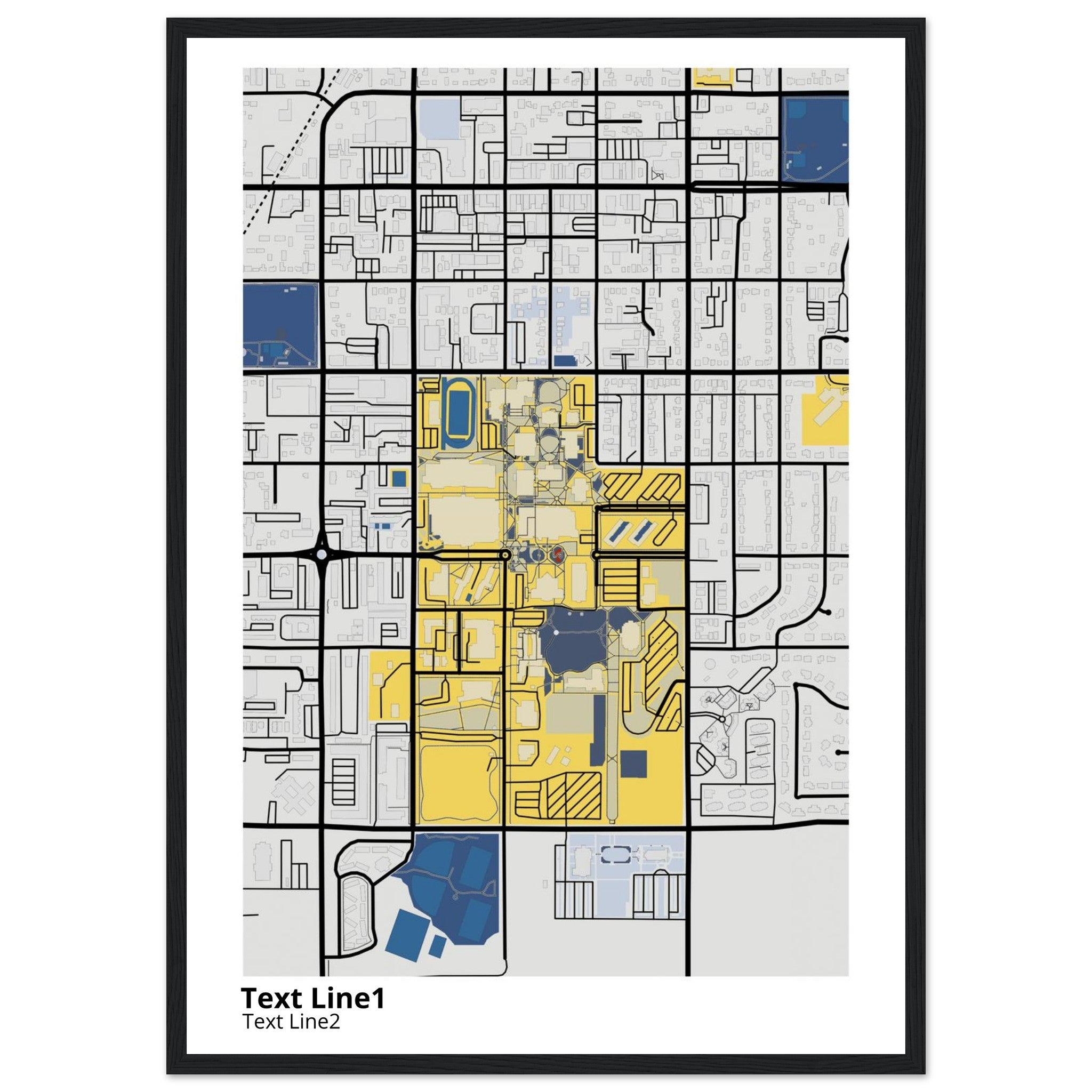 brigham young university campus map poster