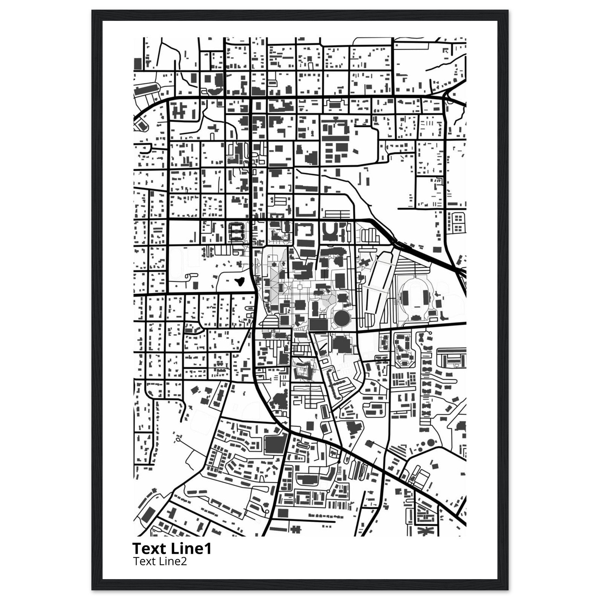 Sam Houston State University Texas Campus Map Poster | Graduation Gift - Ink And Atlas