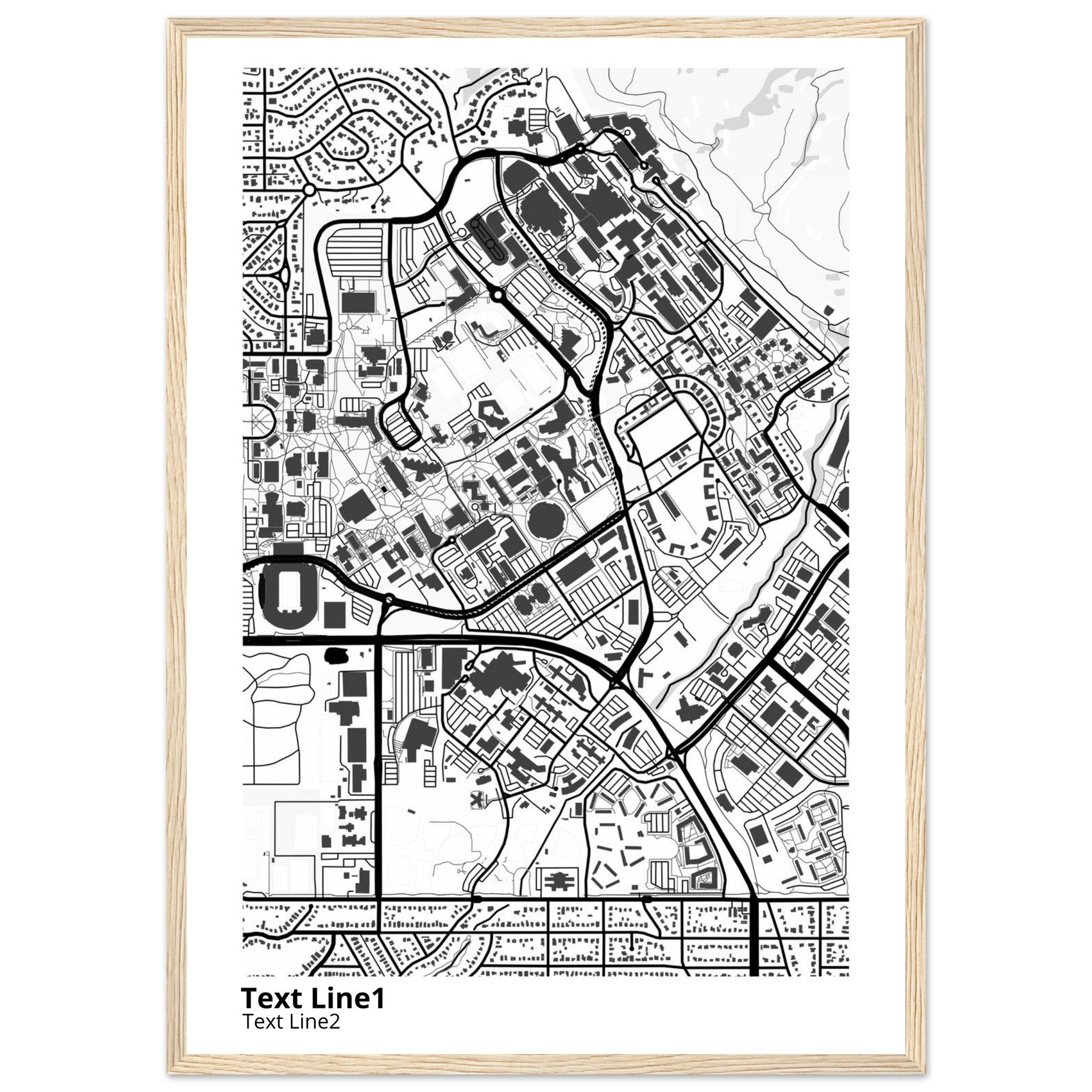 University of Utah Campus Map Poster | Graduation Gift - Ink And Atlas