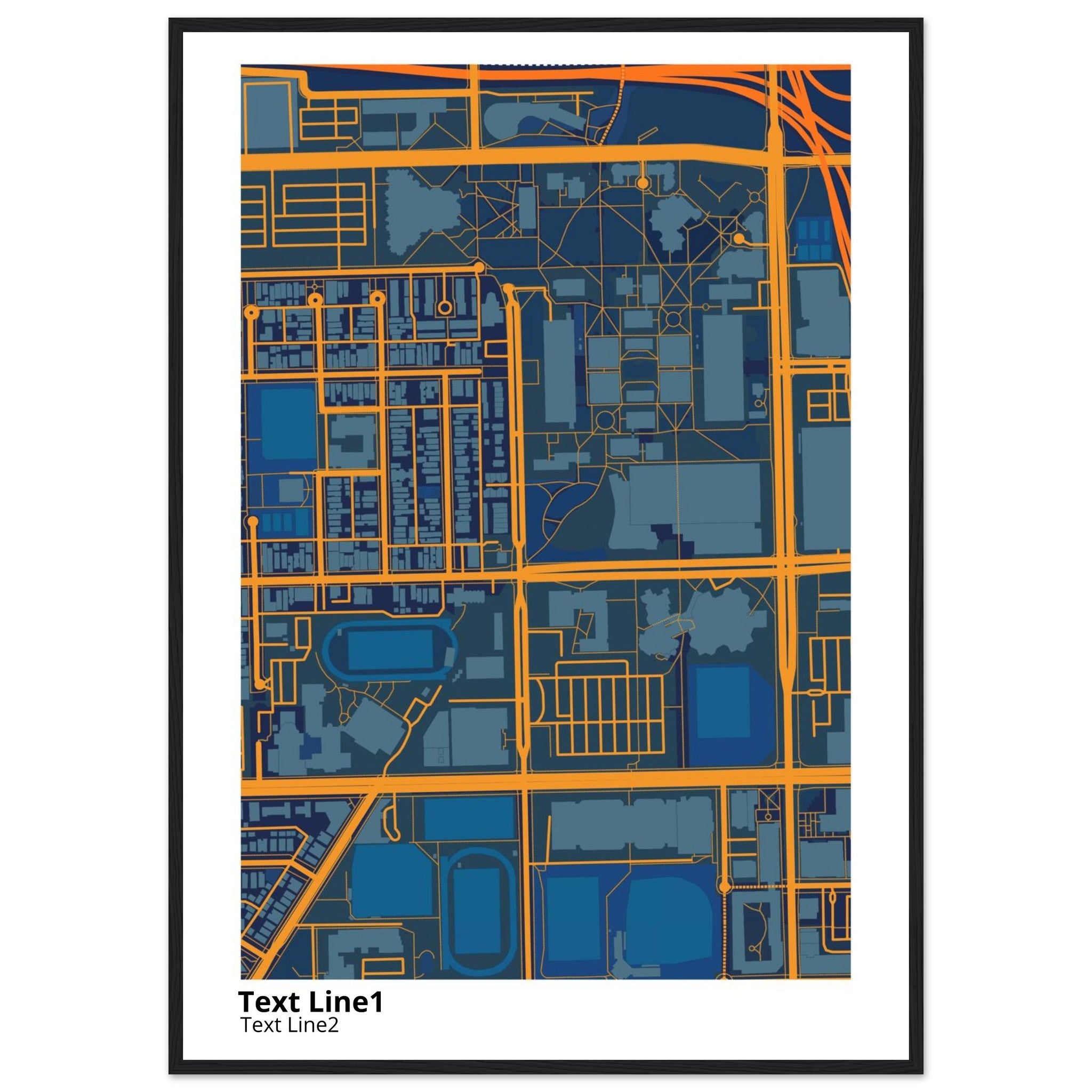 university of illinois chicago campus map poster