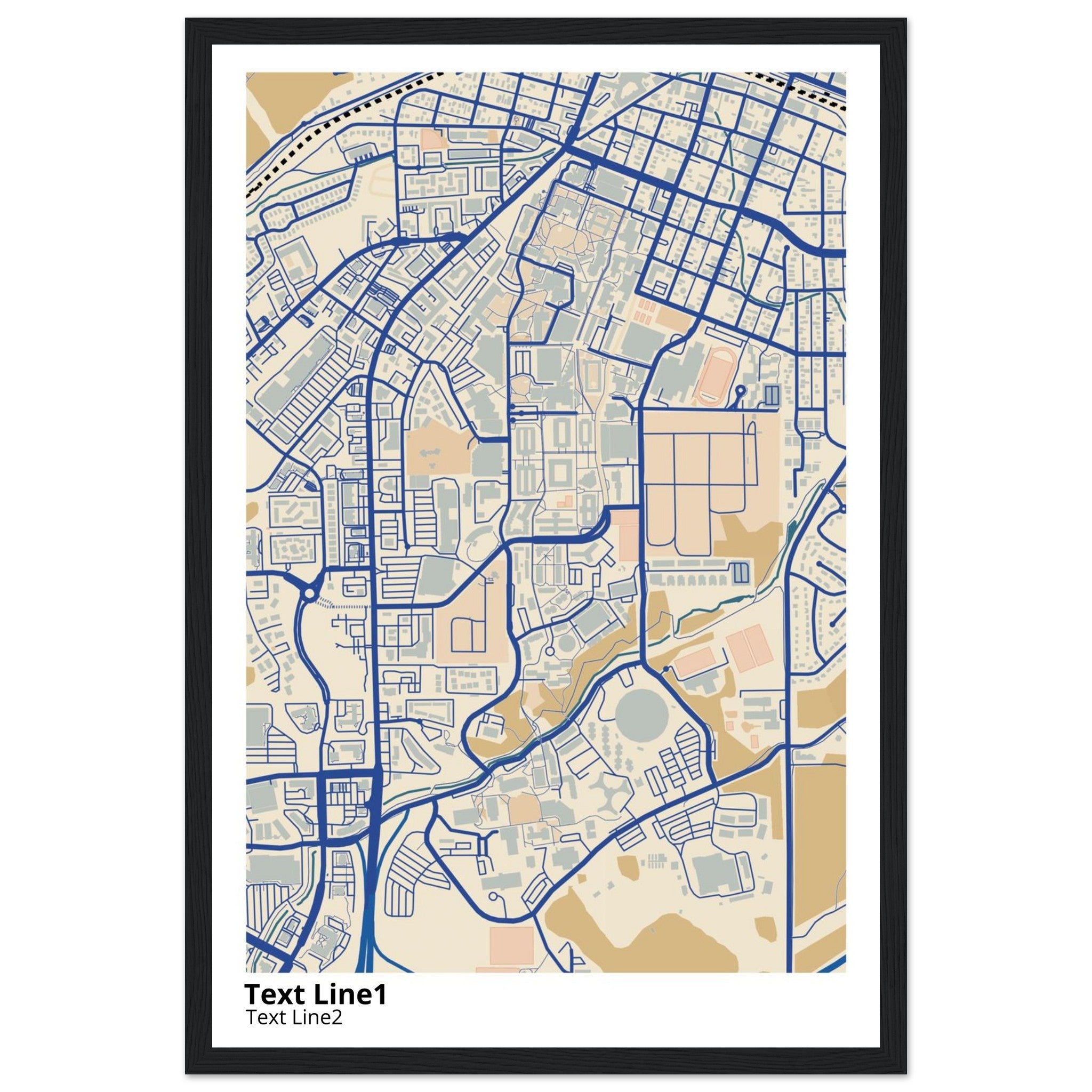 northern arizona university campus map poster