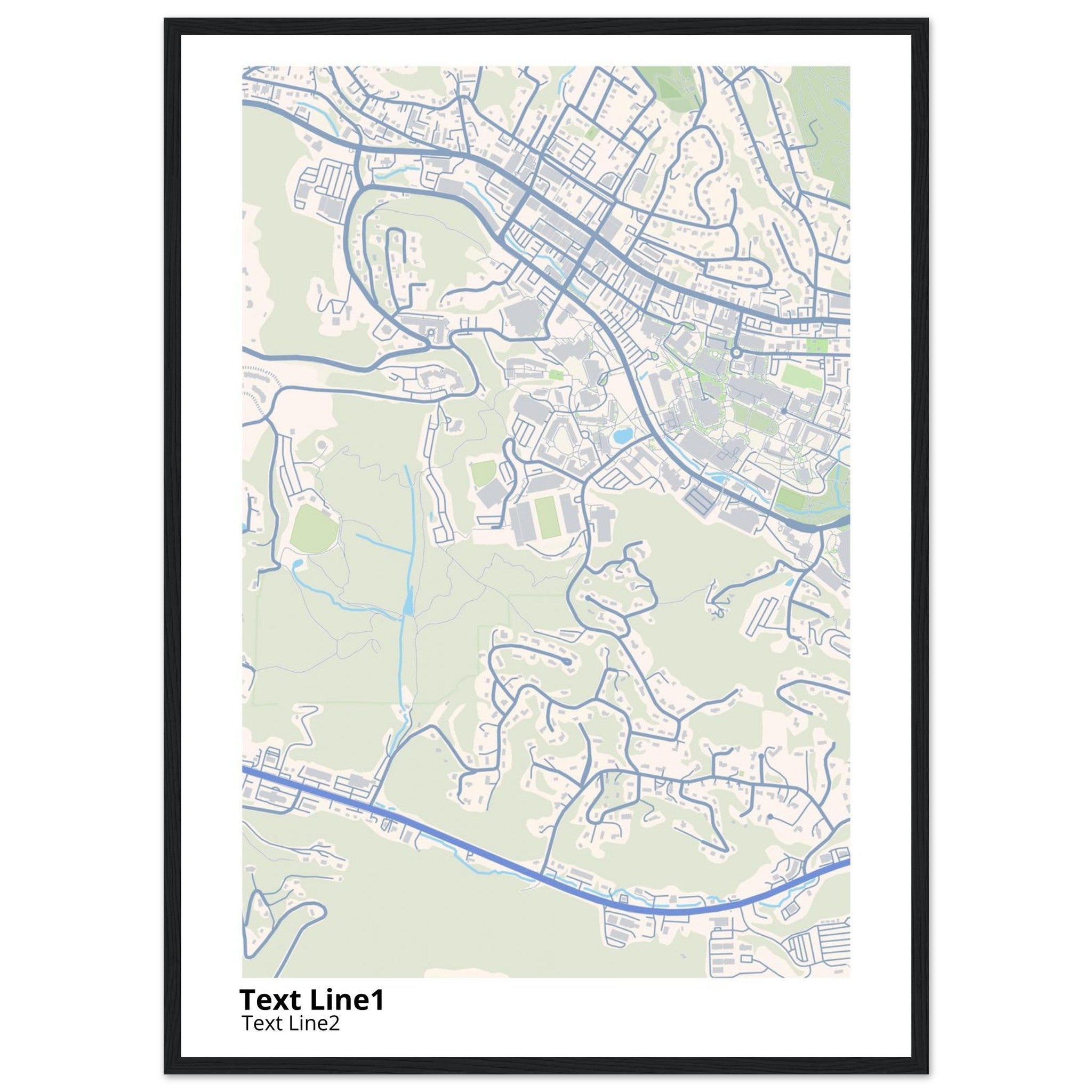 Appalachian State University NC Campus Map Poster | Graduation Gift - Ink And Atlas