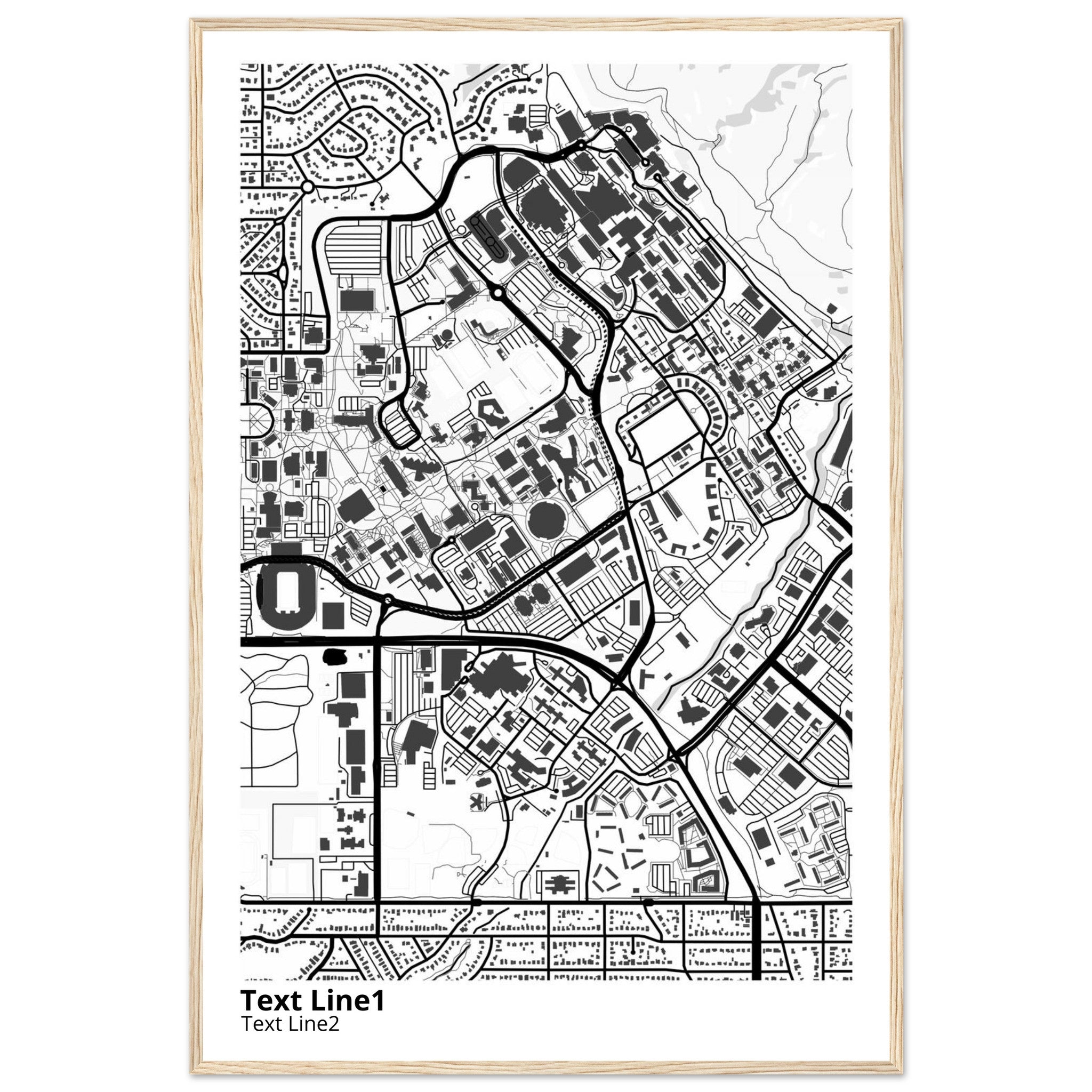 University of Utah Campus Map Poster | Graduation Gift - Ink And Atlas