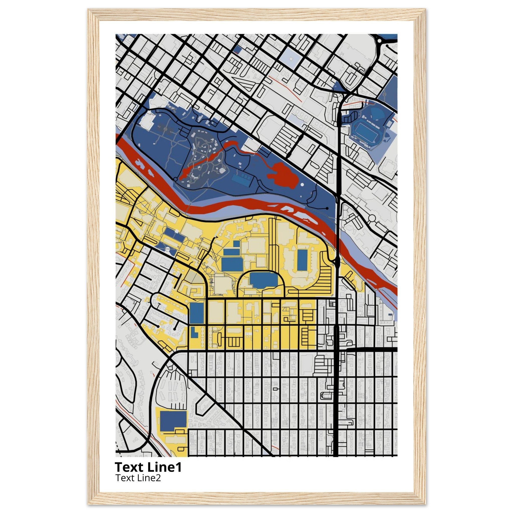 boise state university campus map poster