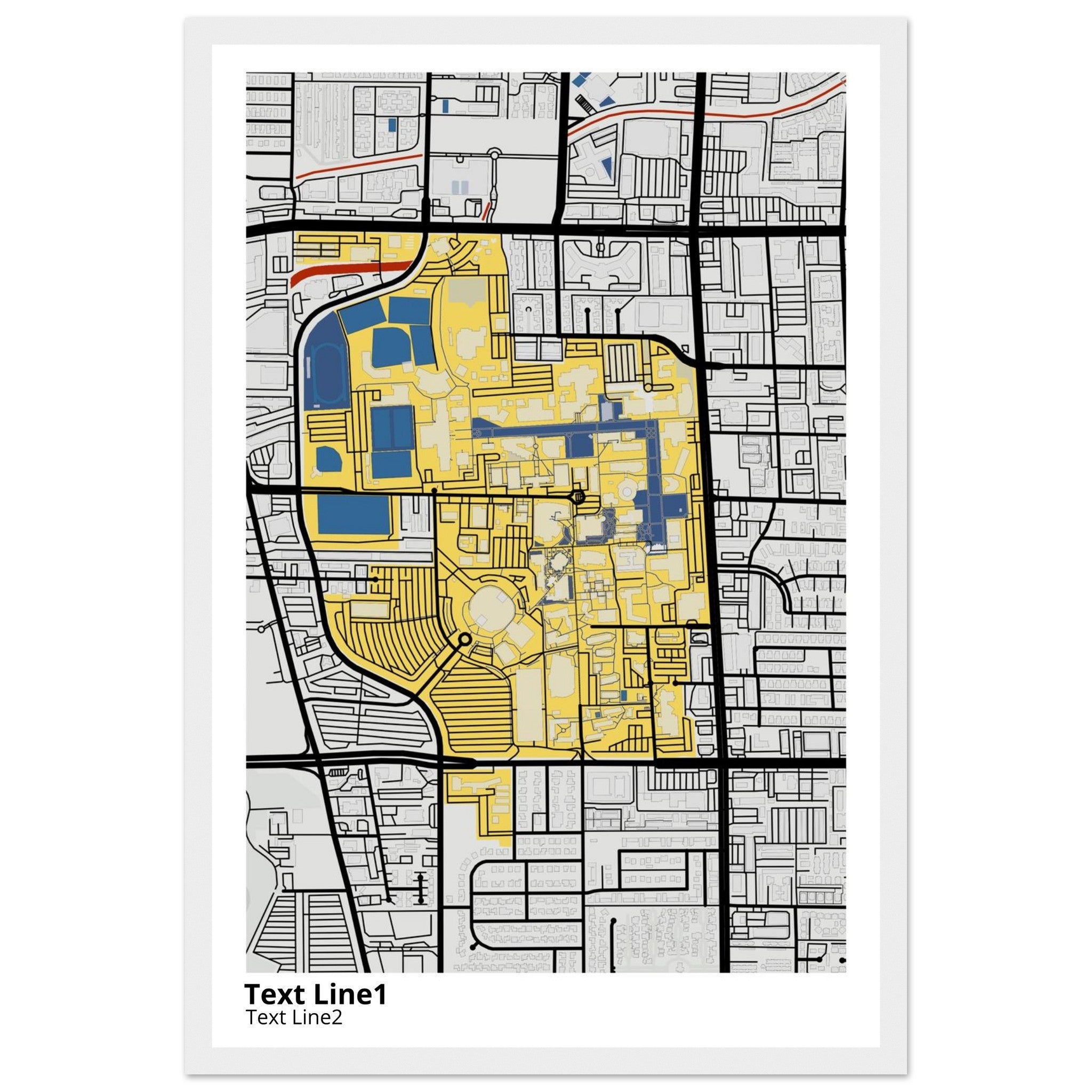 university of nevada las vegas campus map poster