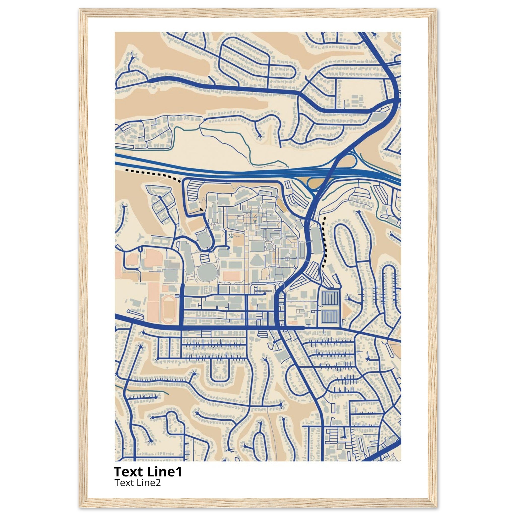 san diego state university campus map poster