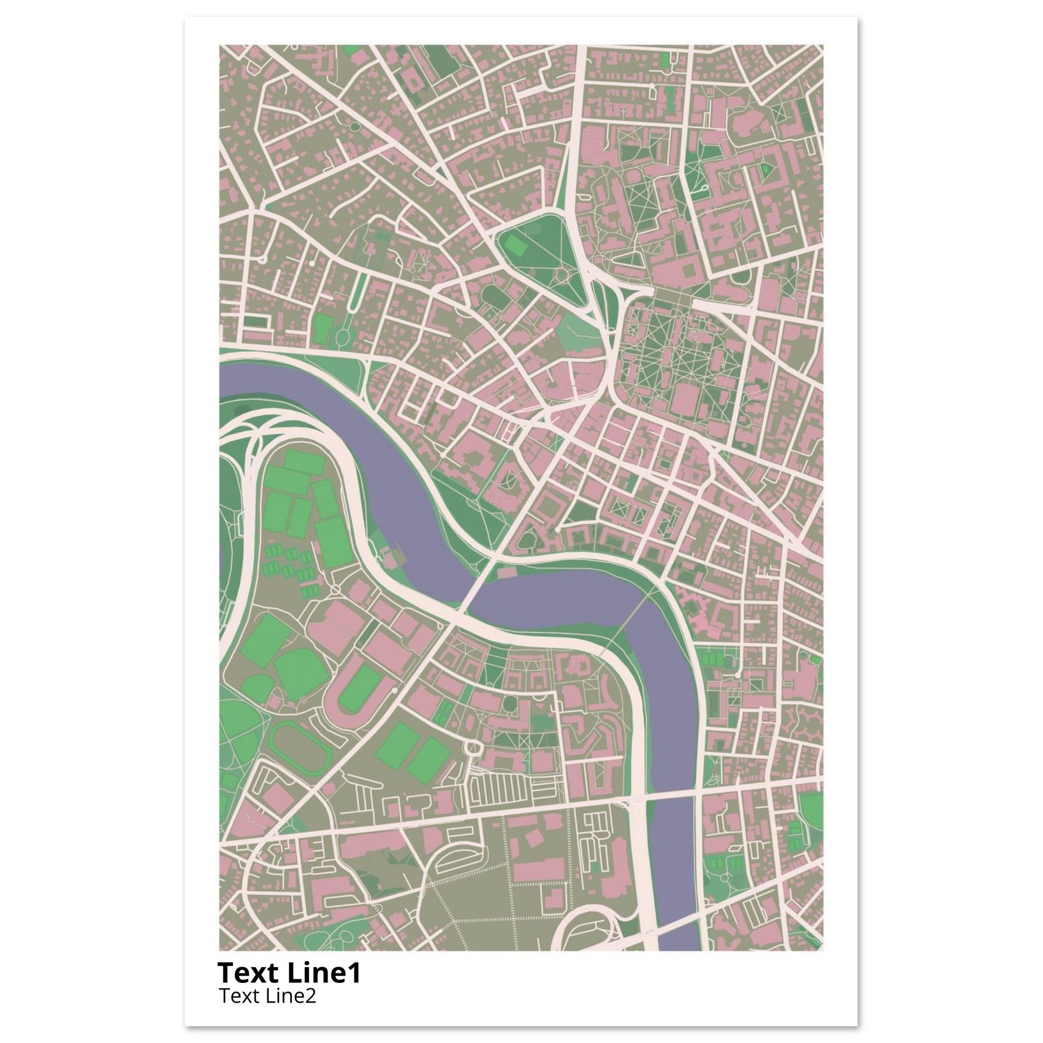 harvard university campus map poster