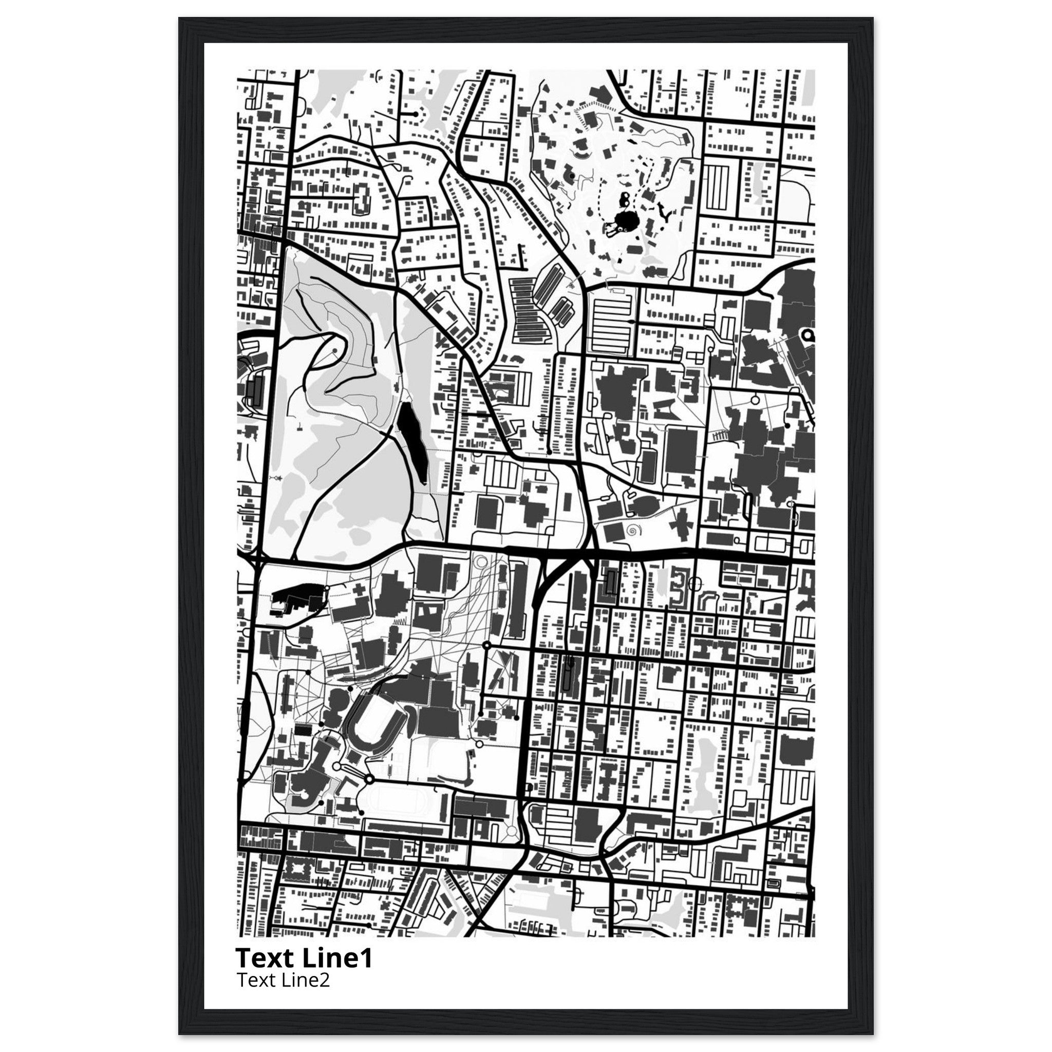 University of Cincinnati Ohio Campus Map Poster | Graduation Gift - Ink And Atlas