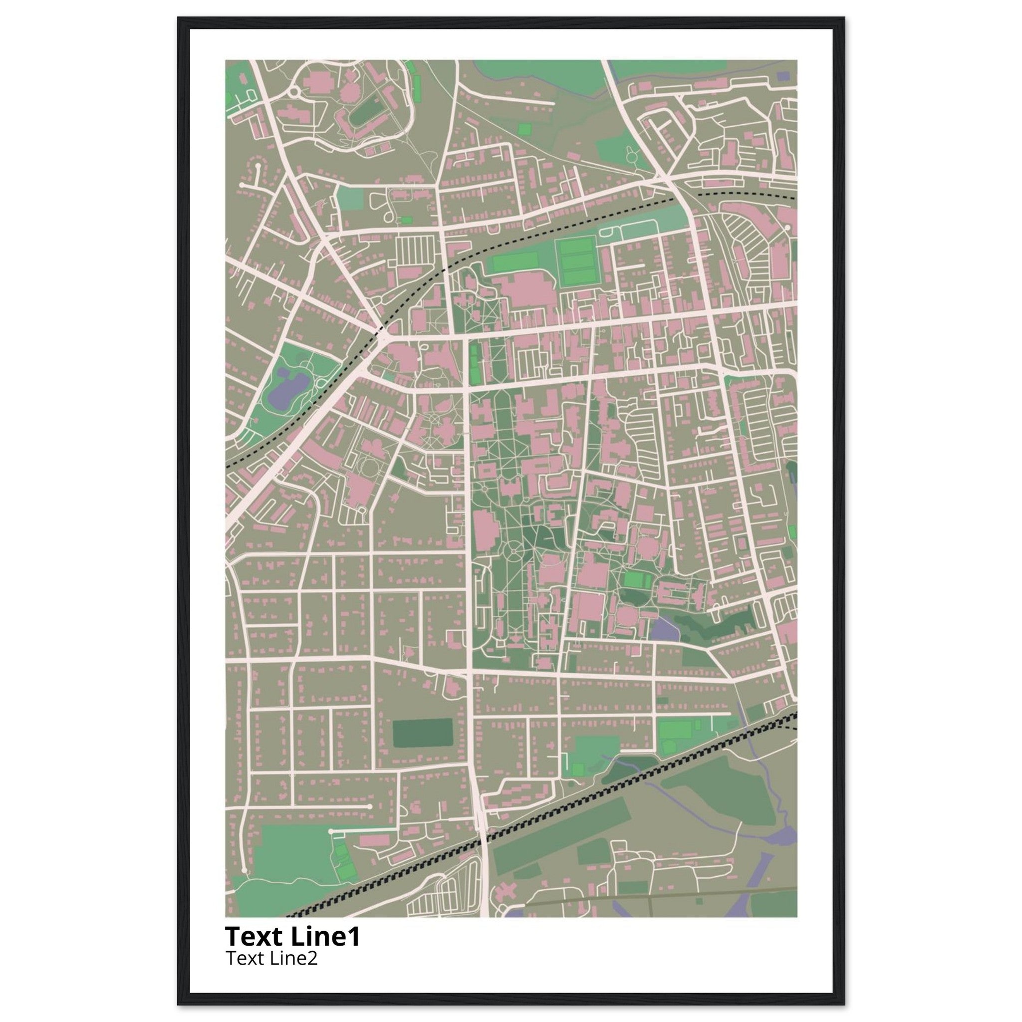 university of delaware campus map poster