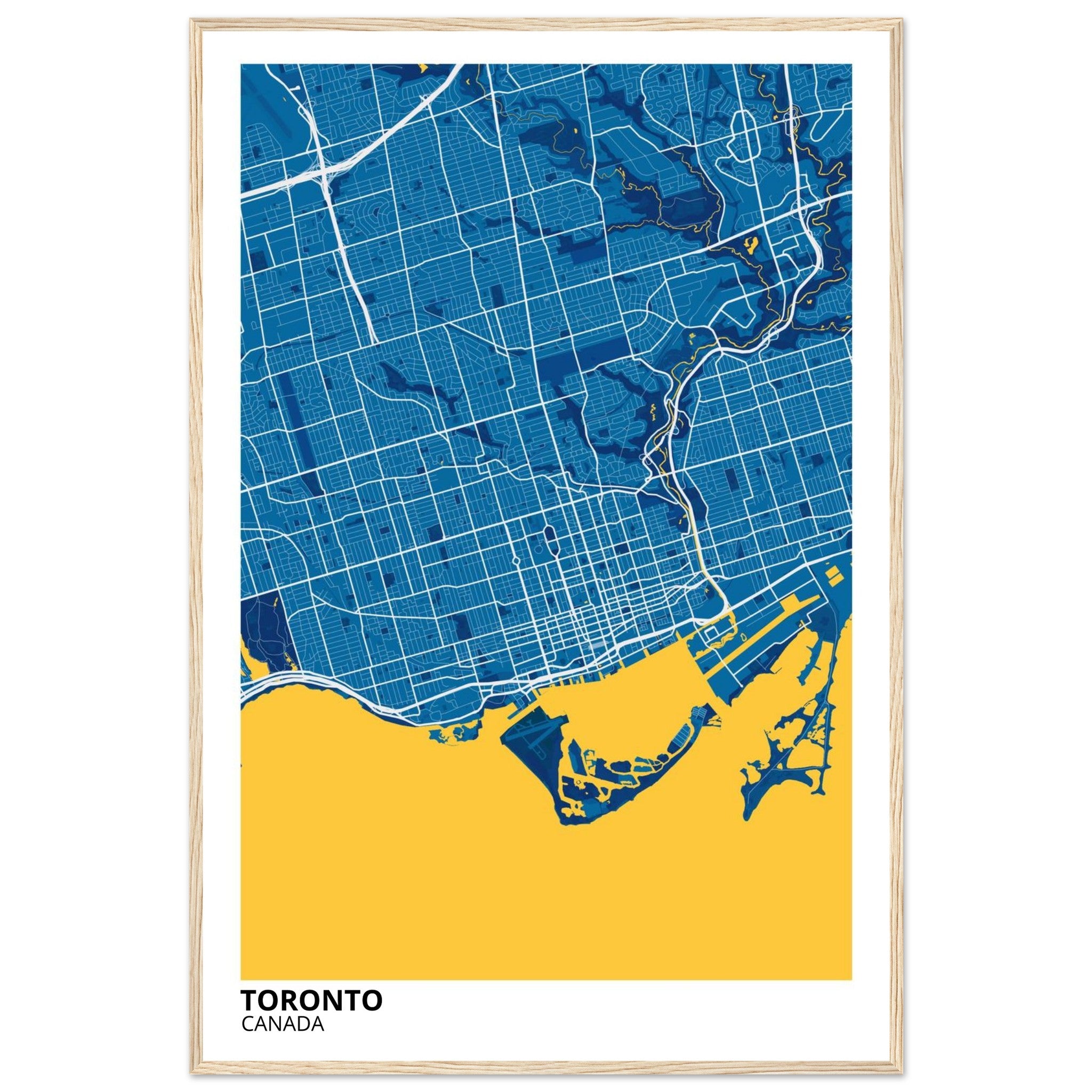 Toronto Canada City Map Poster | Custom Map Art Print - Ink And Atlas