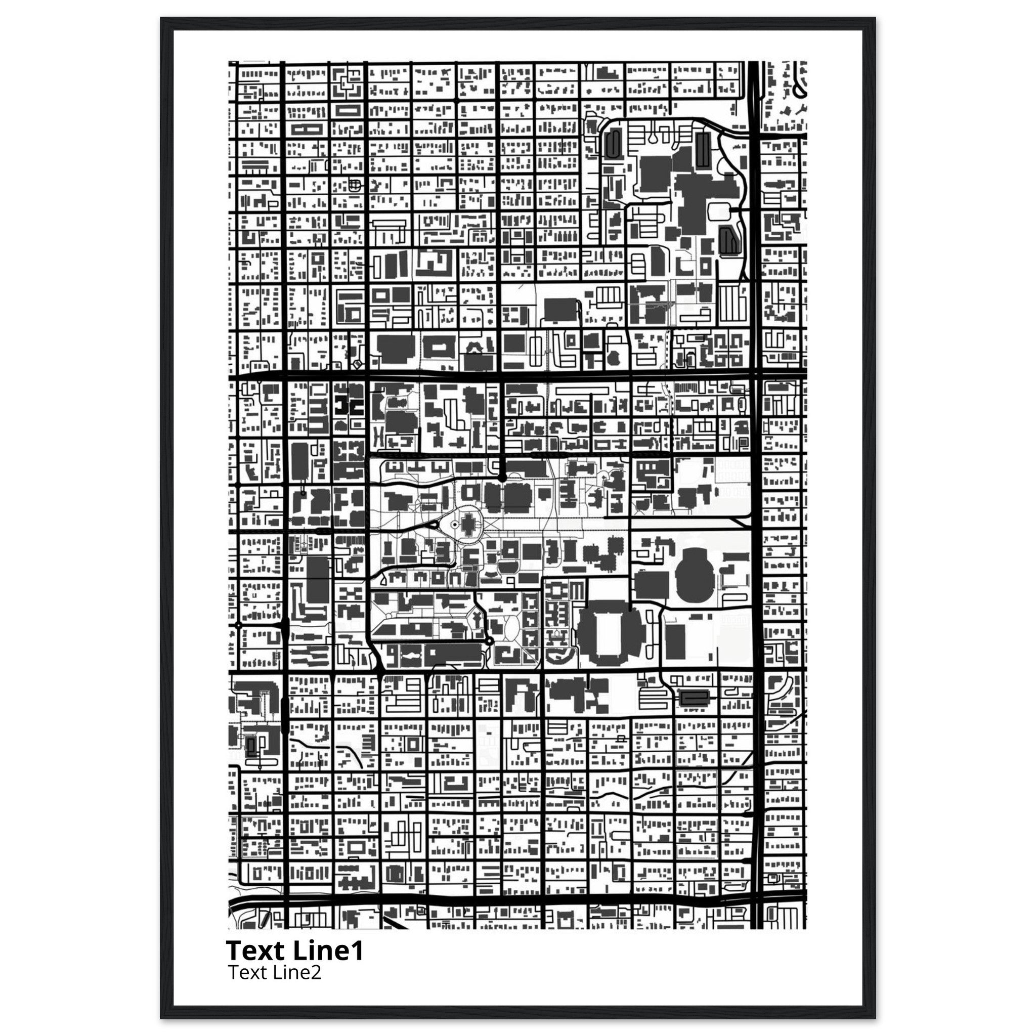 university of arizona campus map poster