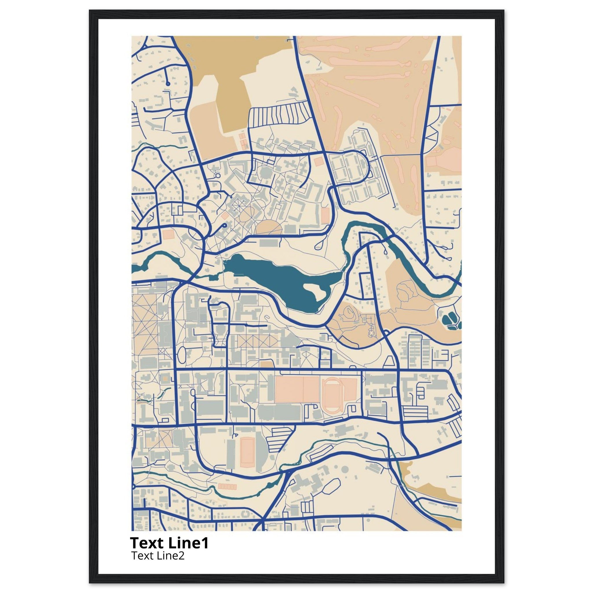 cornell university campus map poster