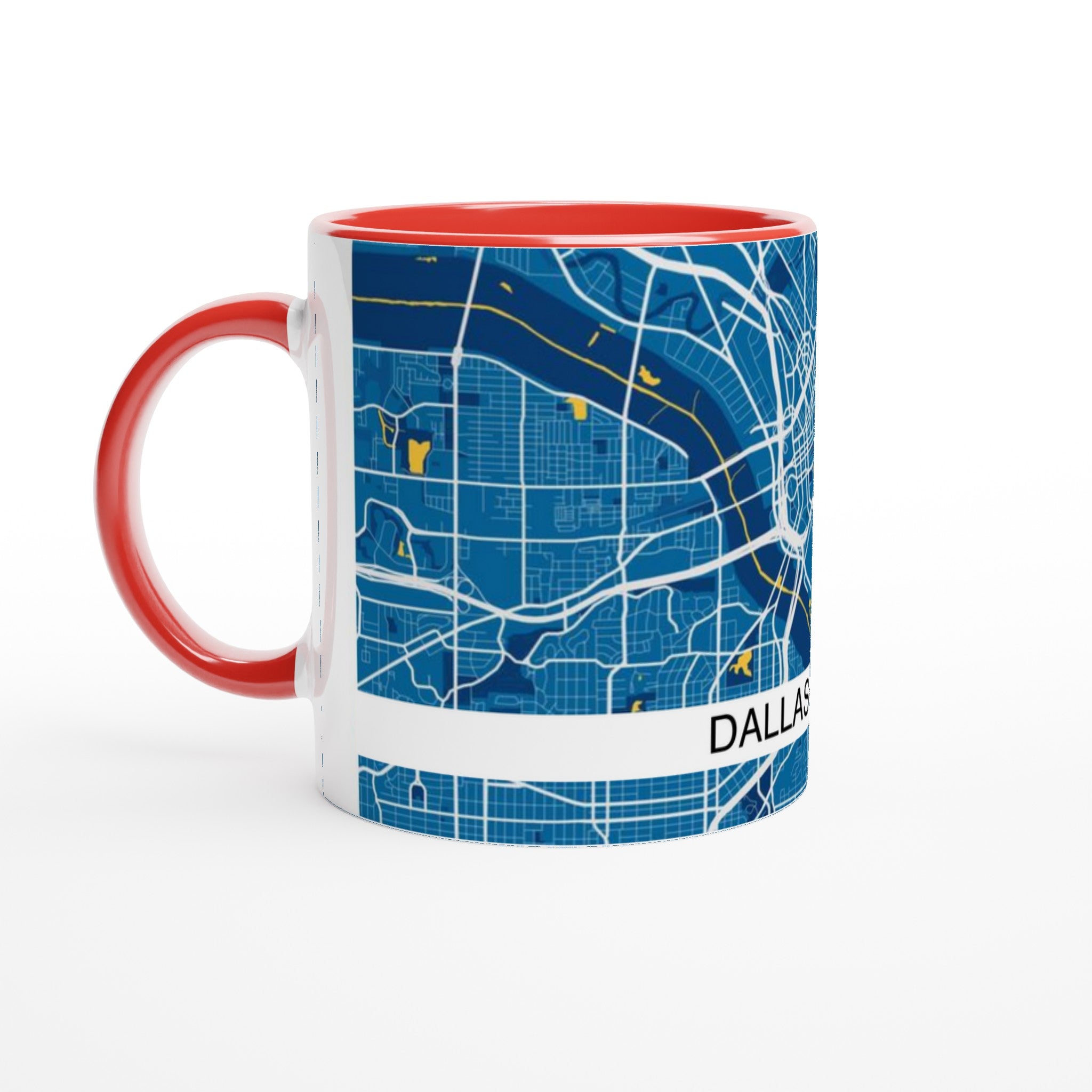 dallas modern city map mug 11oz