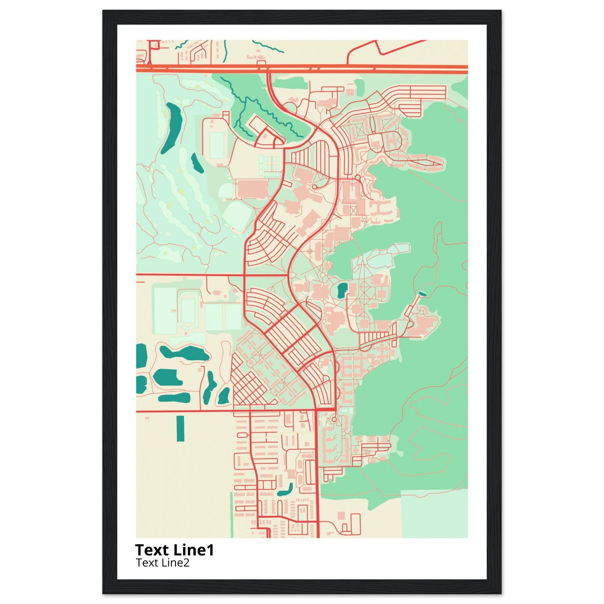grand valley state university campus map poster