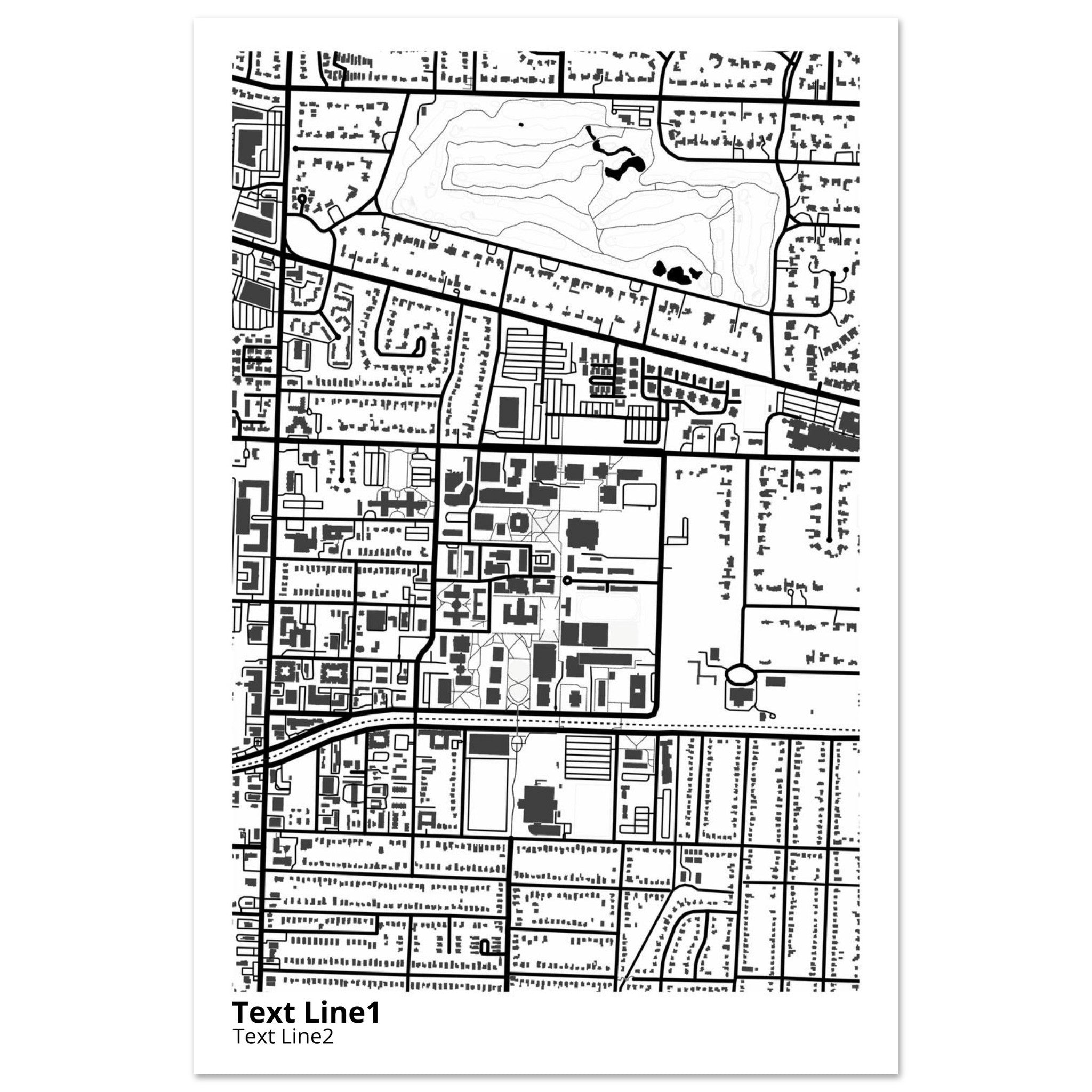 University of Memphis Tennessee Campus Map Poster | Graduation Gift - Ink And Atlas