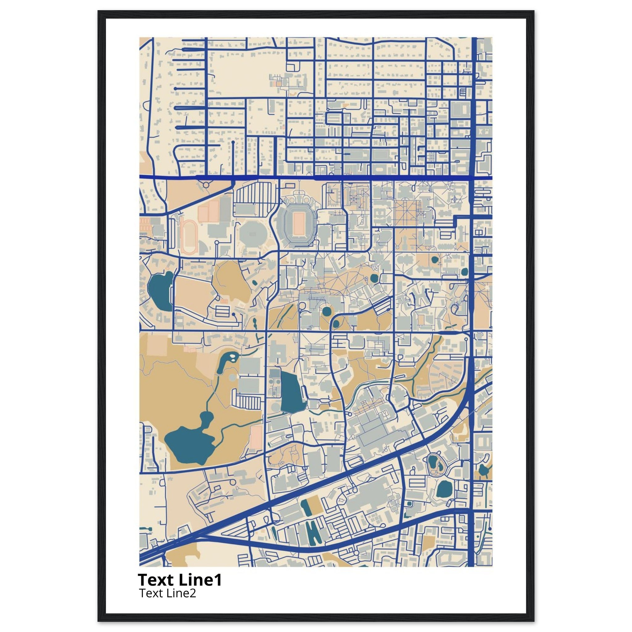university of florida campus map poster