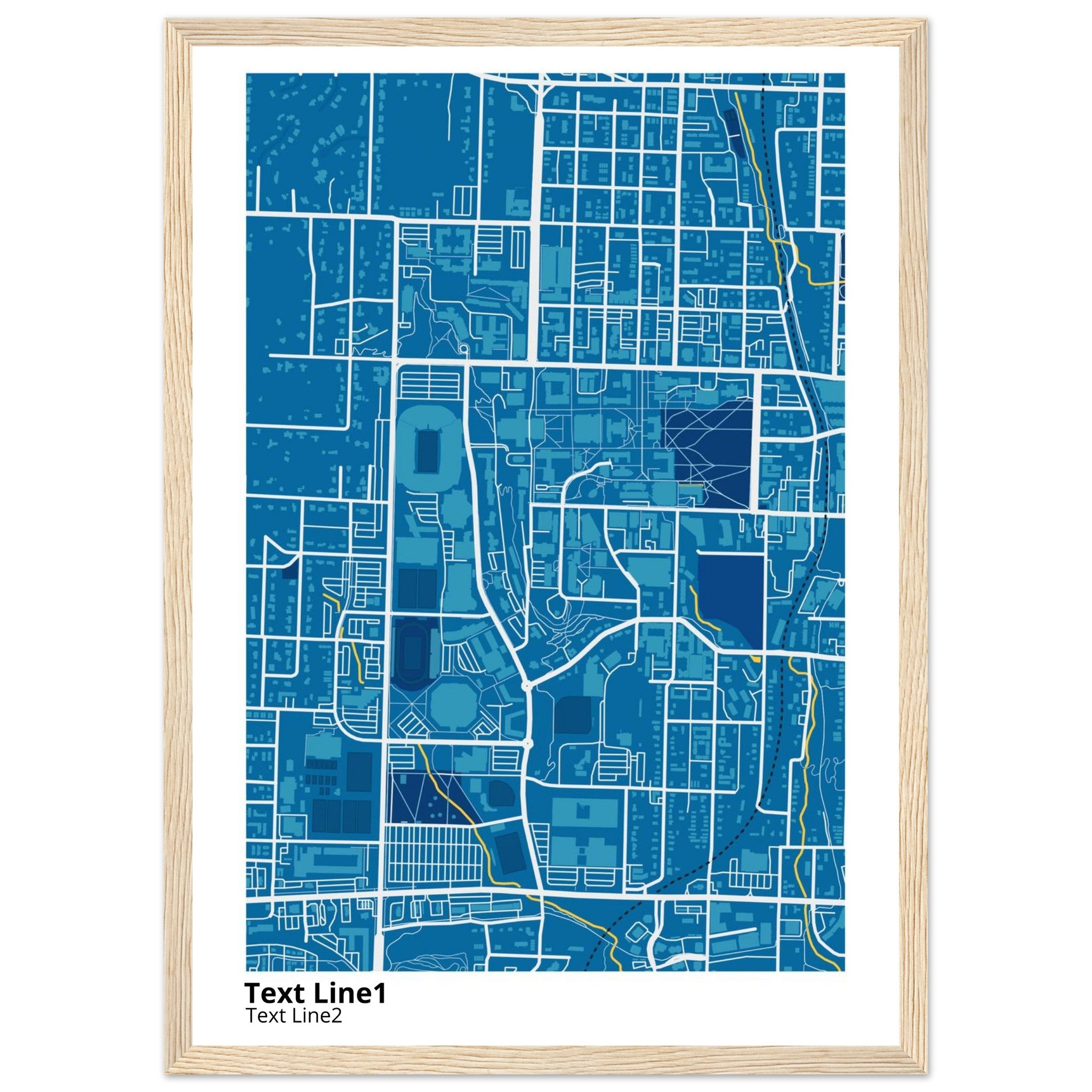 university of arkansas campus map poster