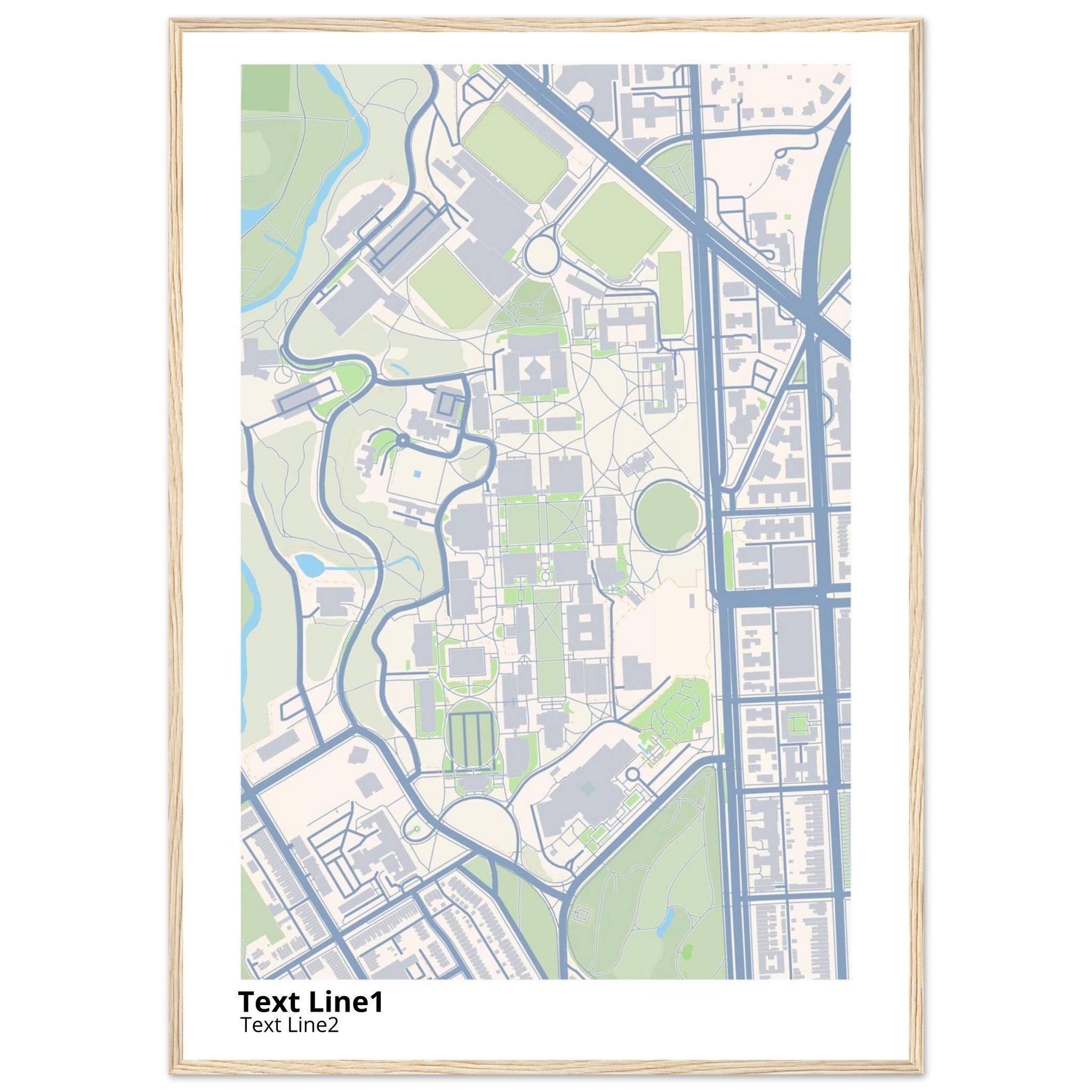 johns hopkins university campus map poster