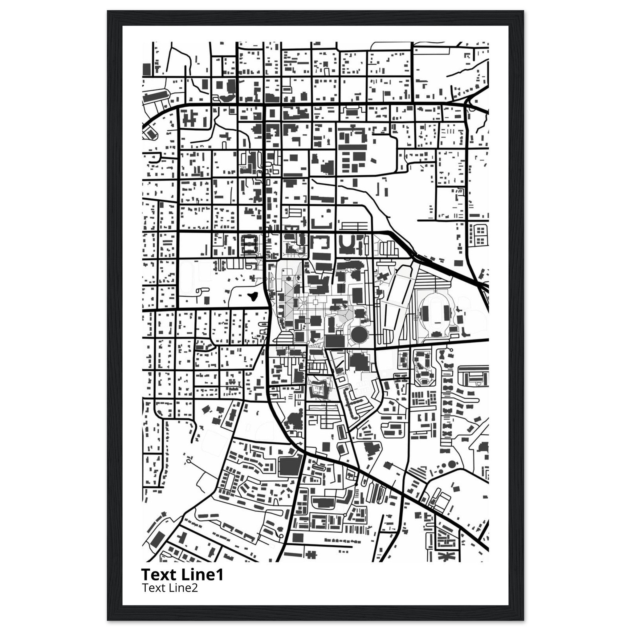 Sam Houston State University Texas Campus Map Poster | Graduation Gift - Ink And Atlas