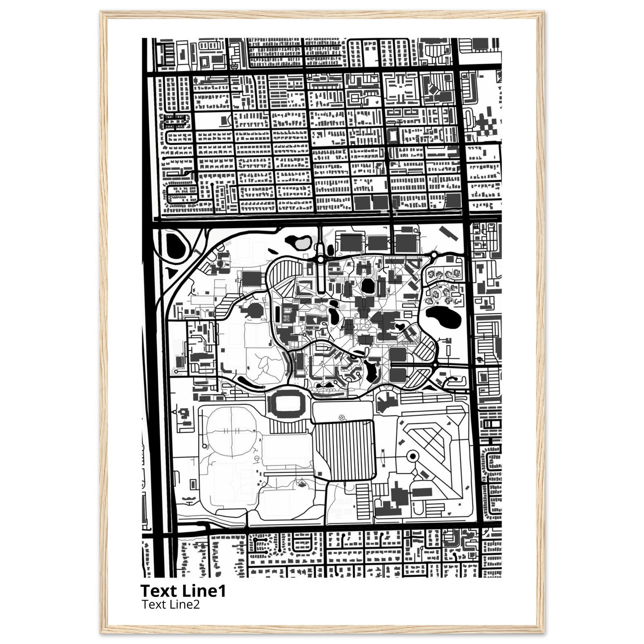 florida international university campus map poster