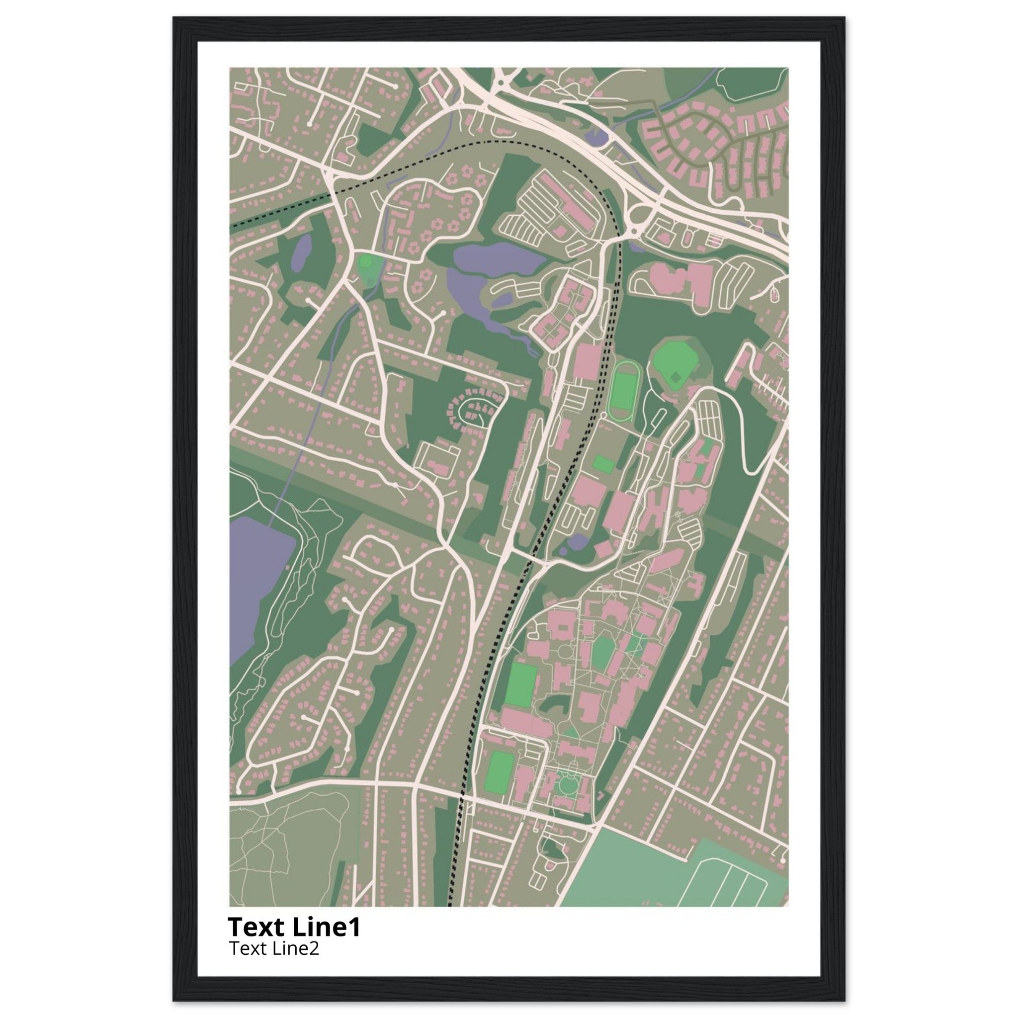 montclair state university campus map poster