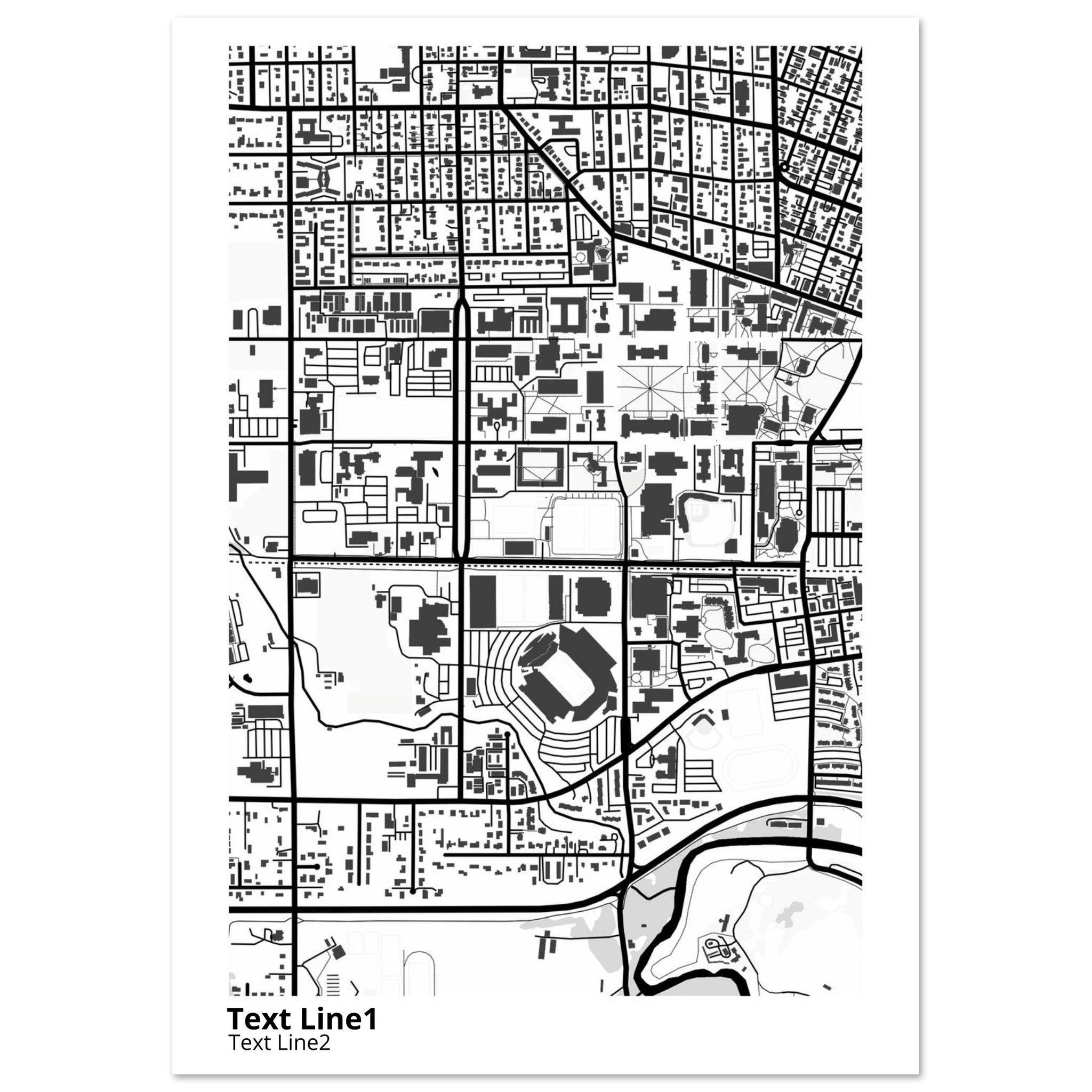 Oregon State University Campus Map Poster | Graduation Gift - Ink And Atlas