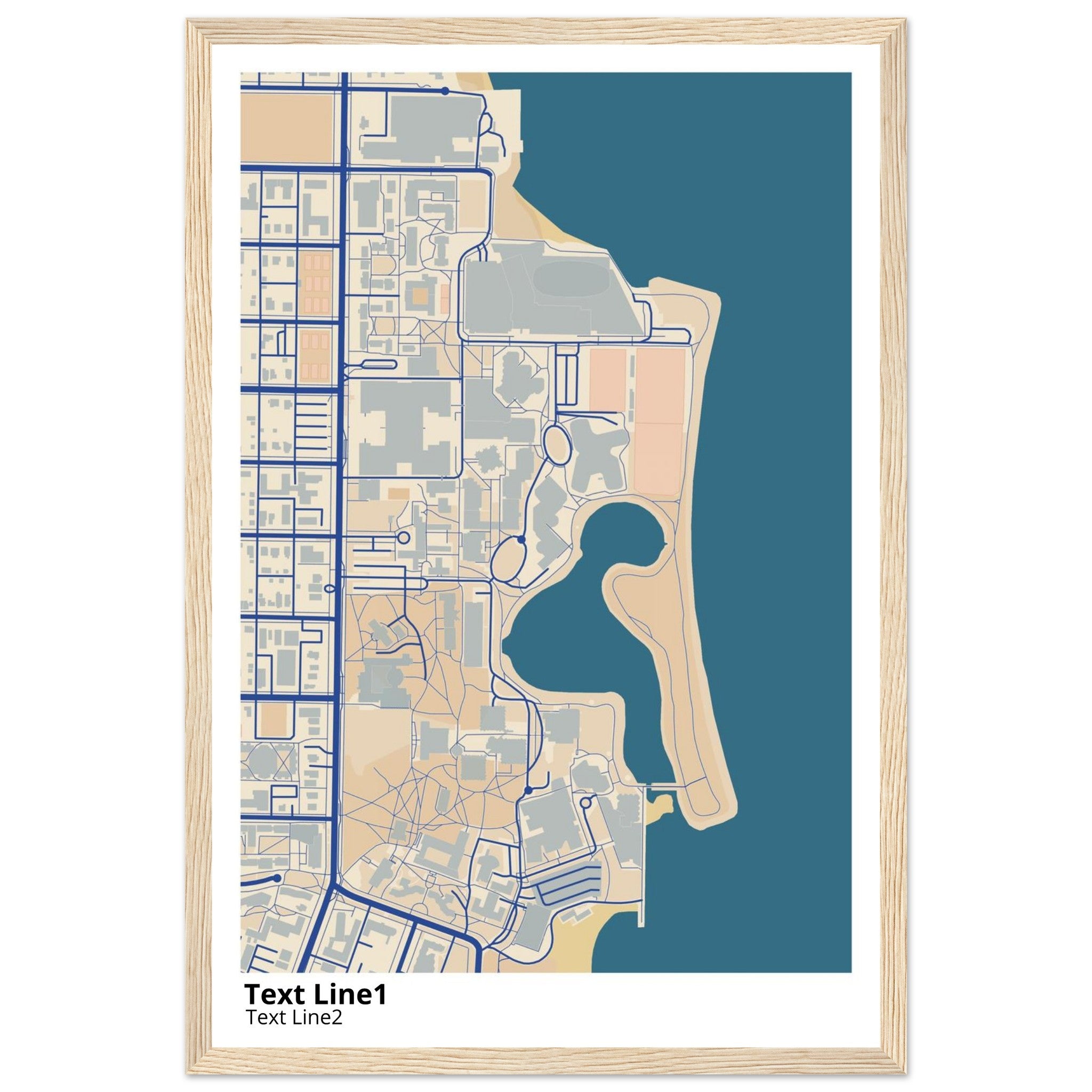 northwestern university campus map poster