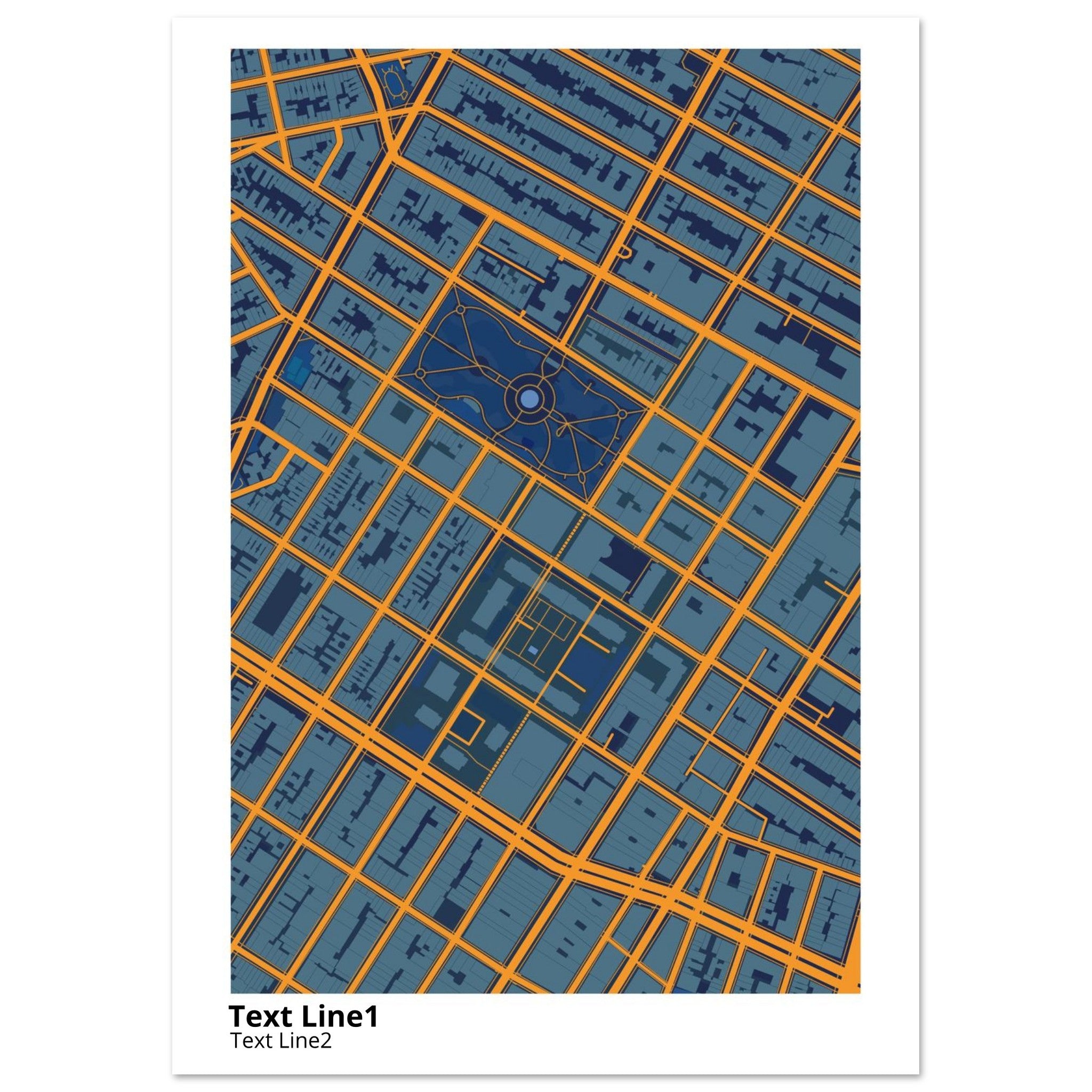 new york university campus map poster